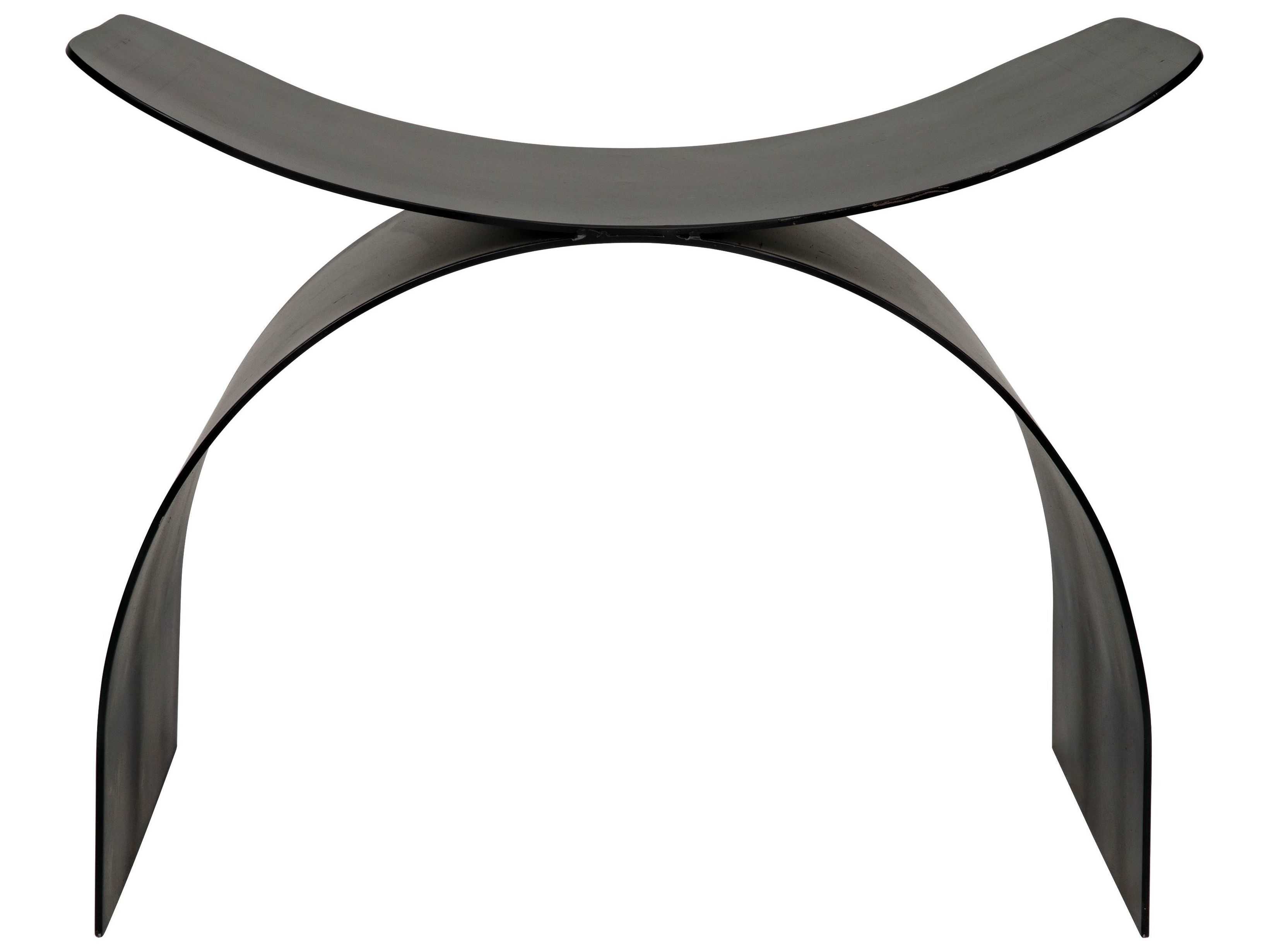 Noir Black Metal Accent Stool