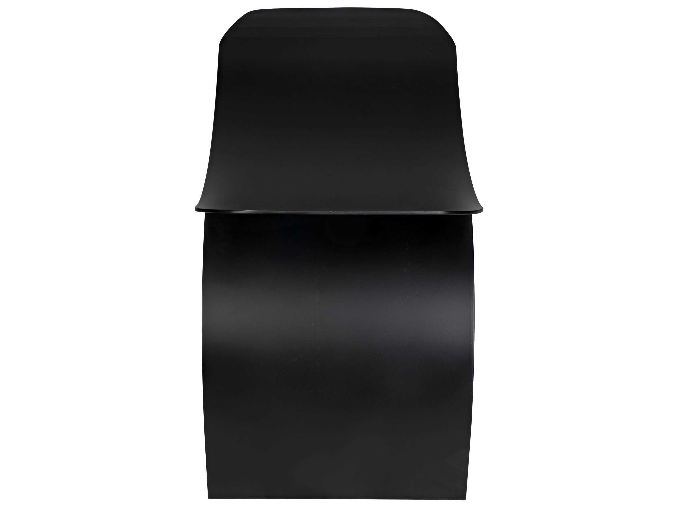 Noir Black Metal Accent Stool