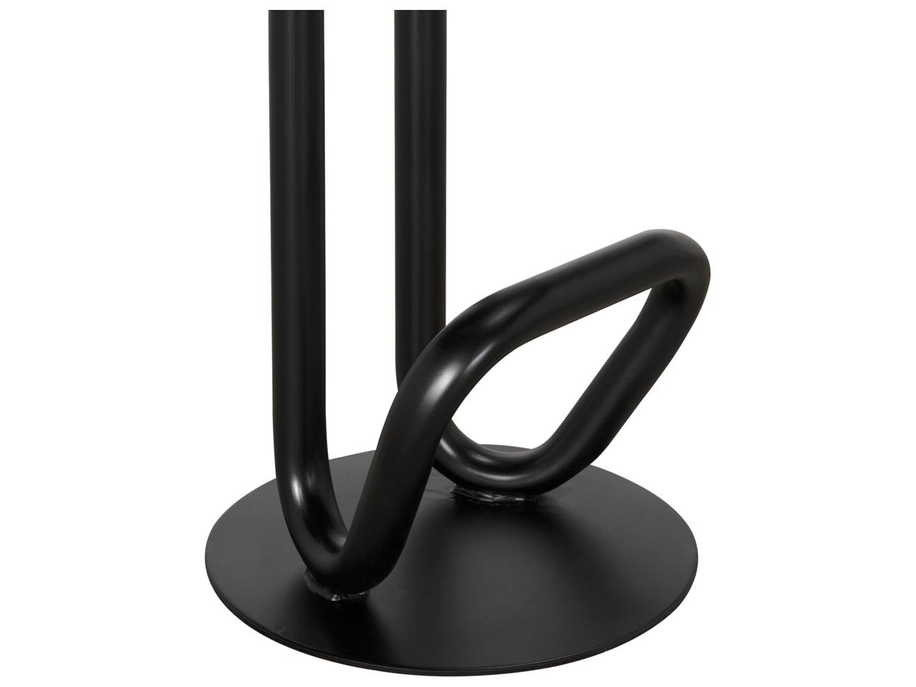 Noir Hook Matte Black Walnut Wood Counter Stool