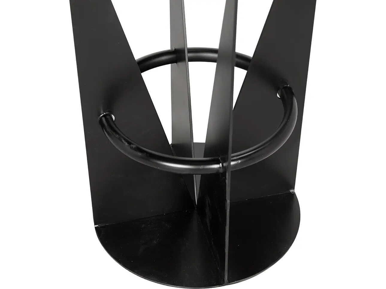 Noir Nagoya Matte Black Oak Wood Counter Stool