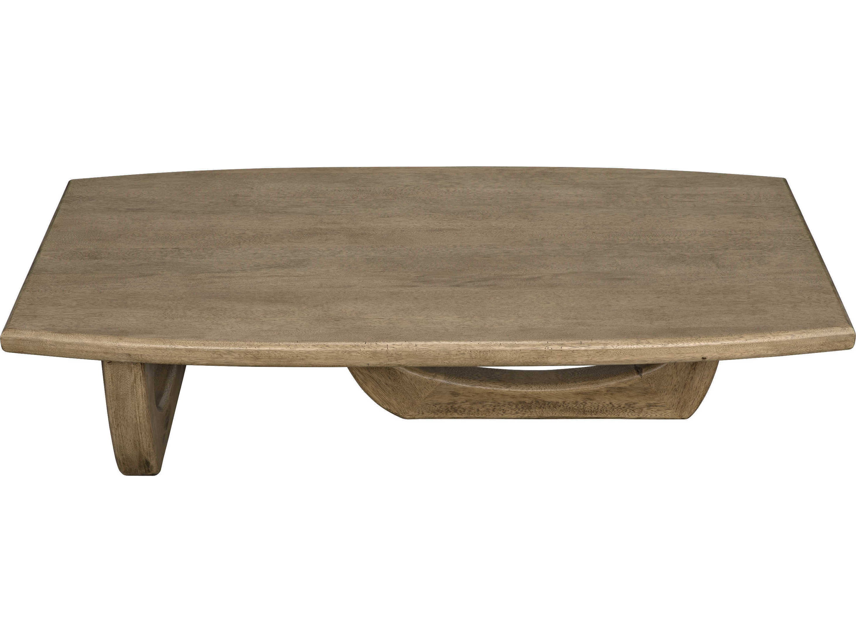 Noir Rectangular Wood Bleached Walnut Coffee Table