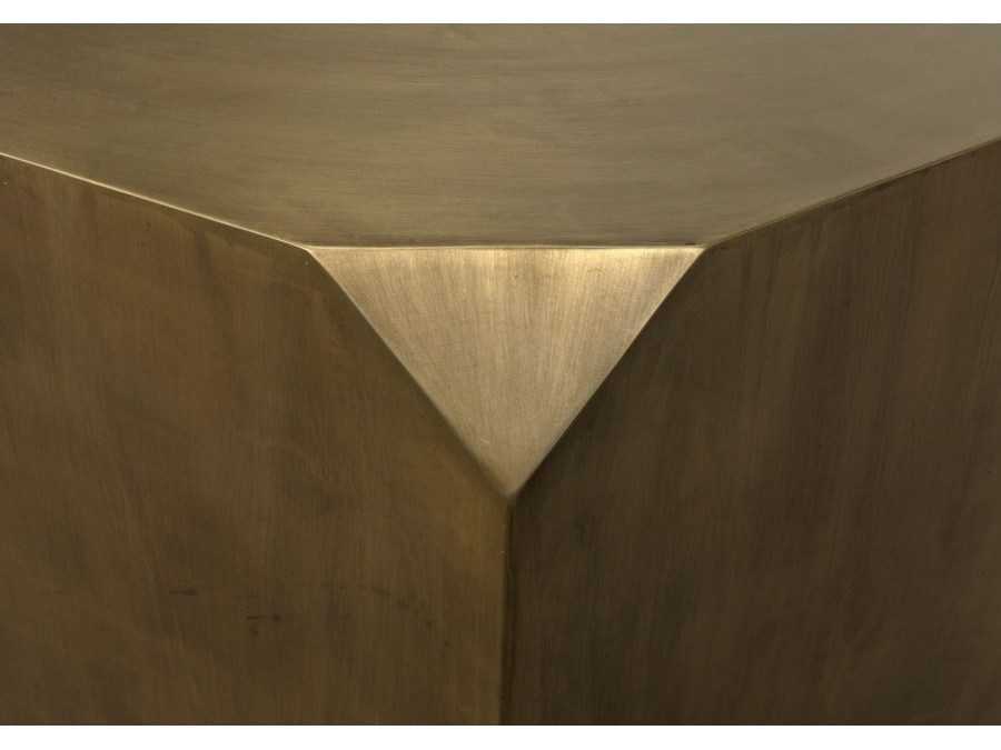 Noir Hexagon Metal Aged Brass Coffee Table