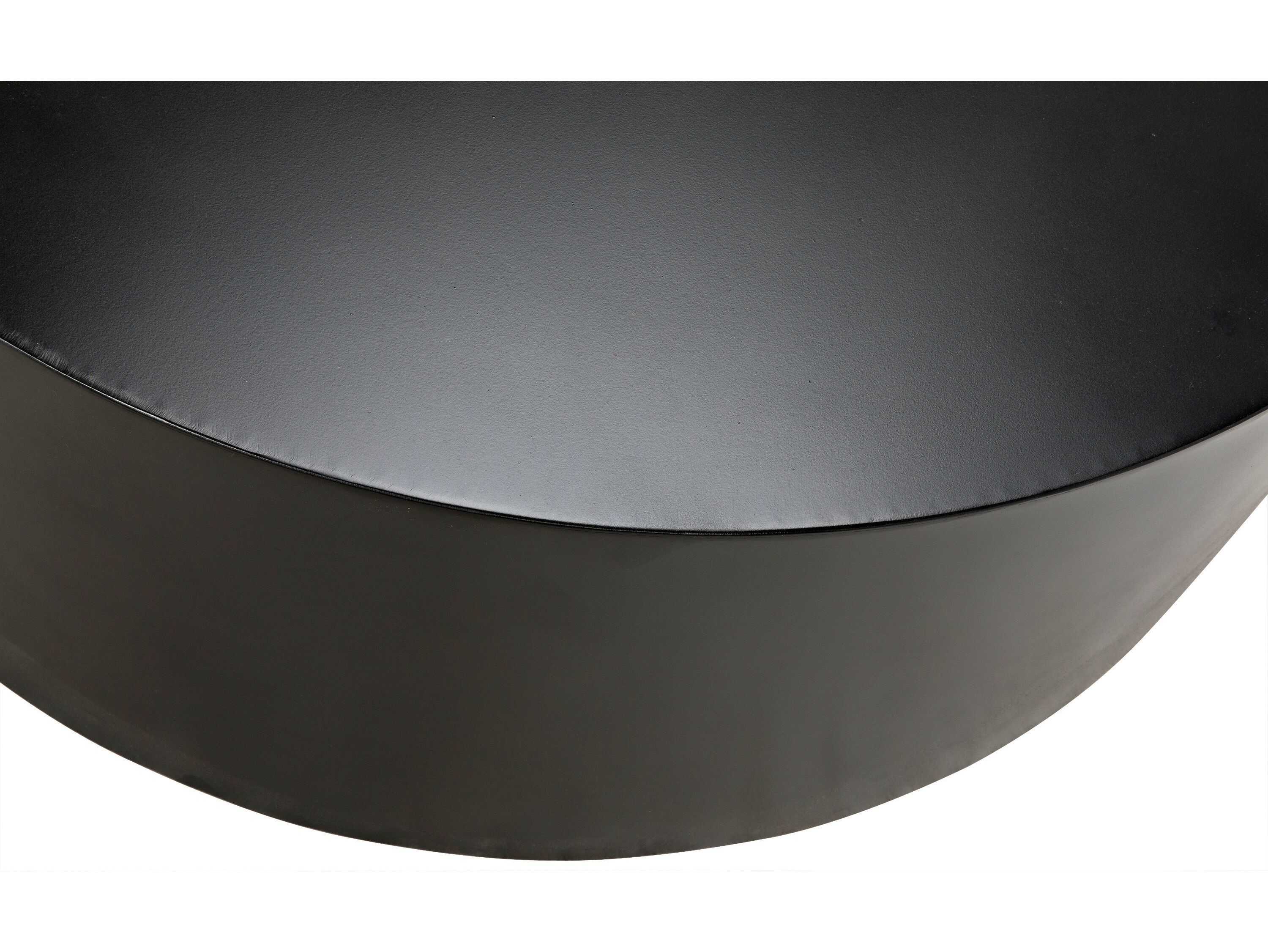 Noir Round Black Metal Coffee Table
