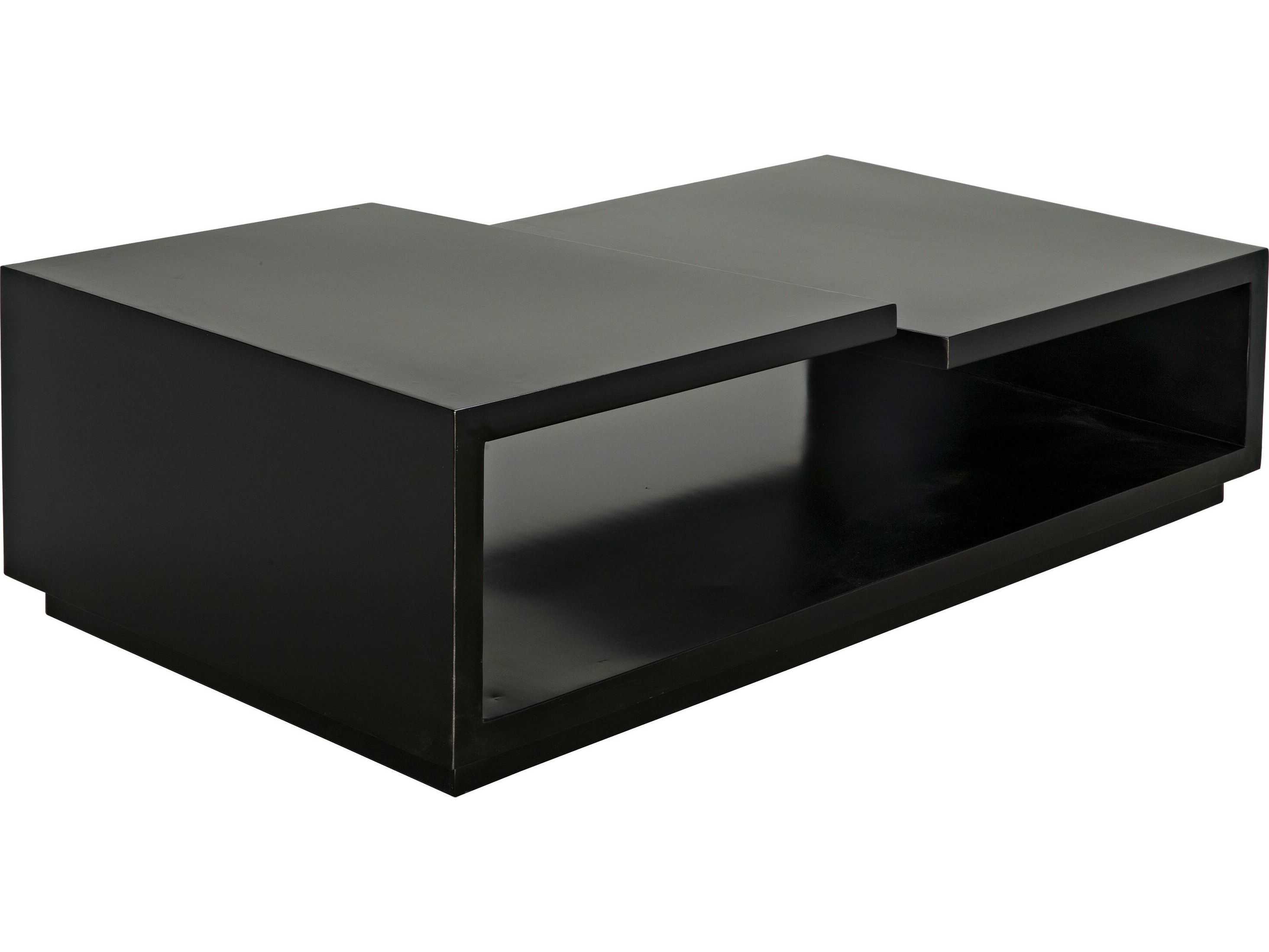 Noir Rectangular Metal Charcoal Black Coffee Table