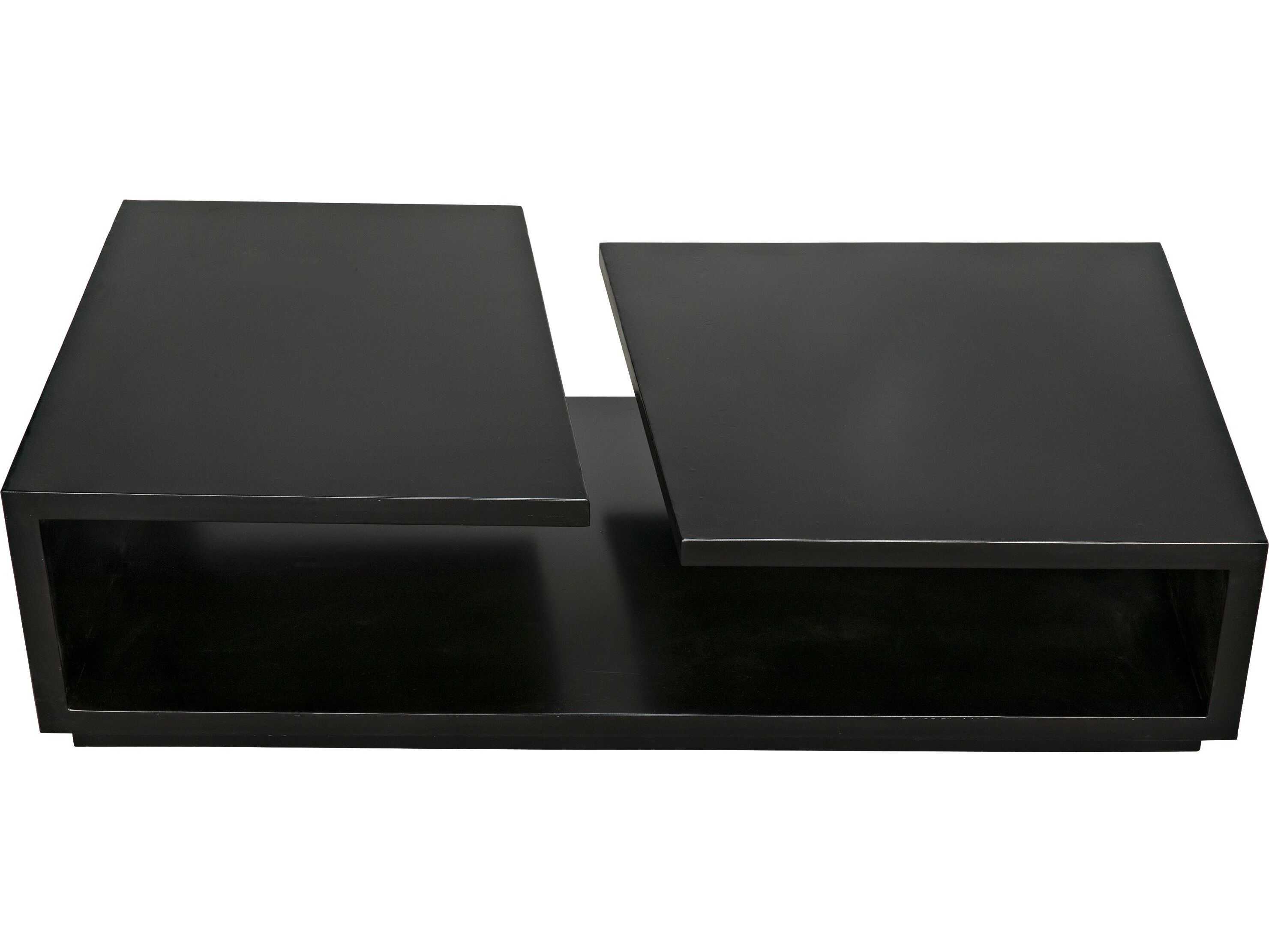Noir Rectangular Metal Charcoal Black Coffee Table