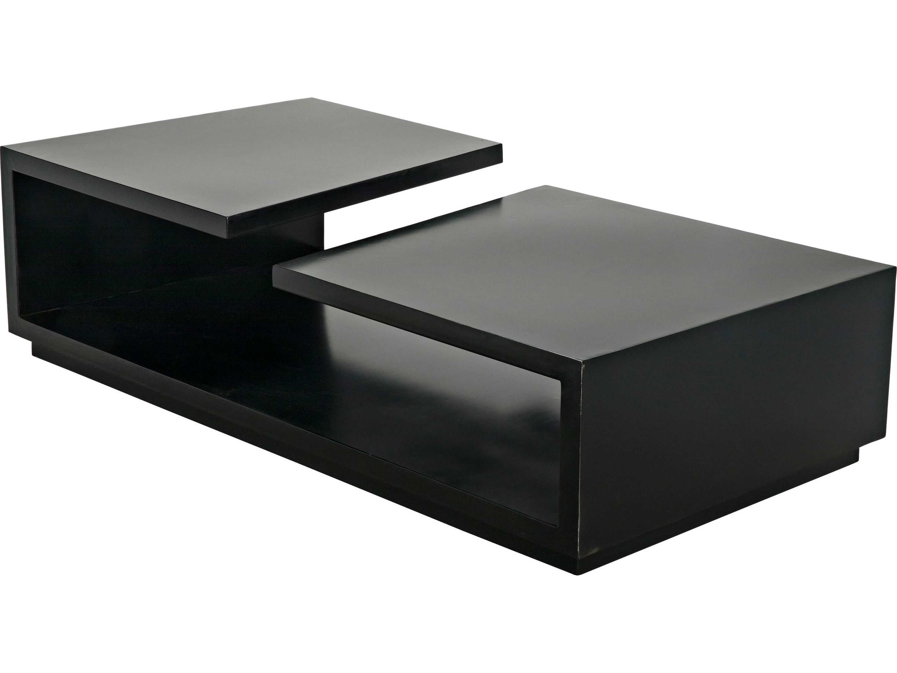 Noir Rectangular Metal Charcoal Black Coffee Table