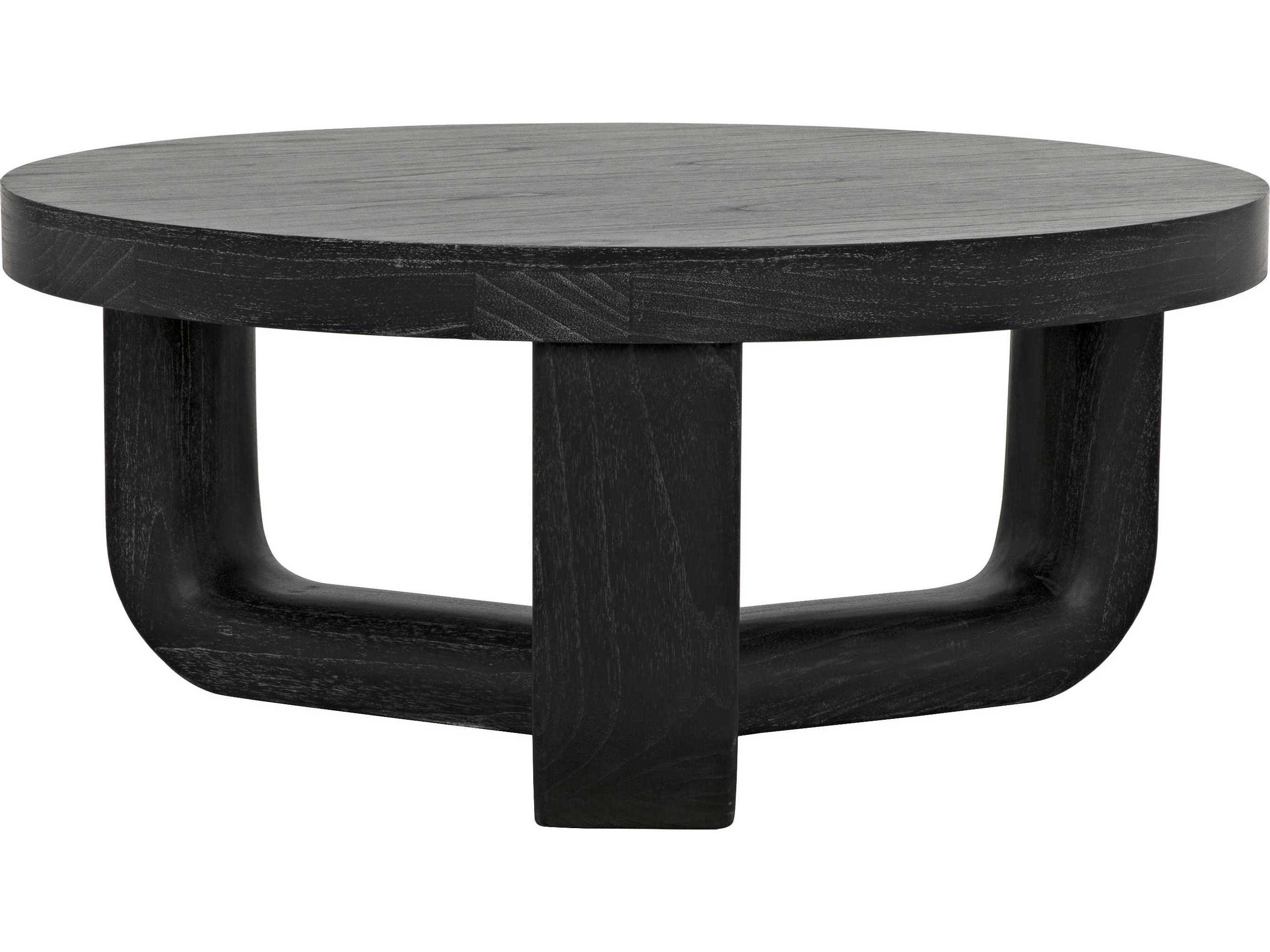 Noir Round Wood Coffee Table