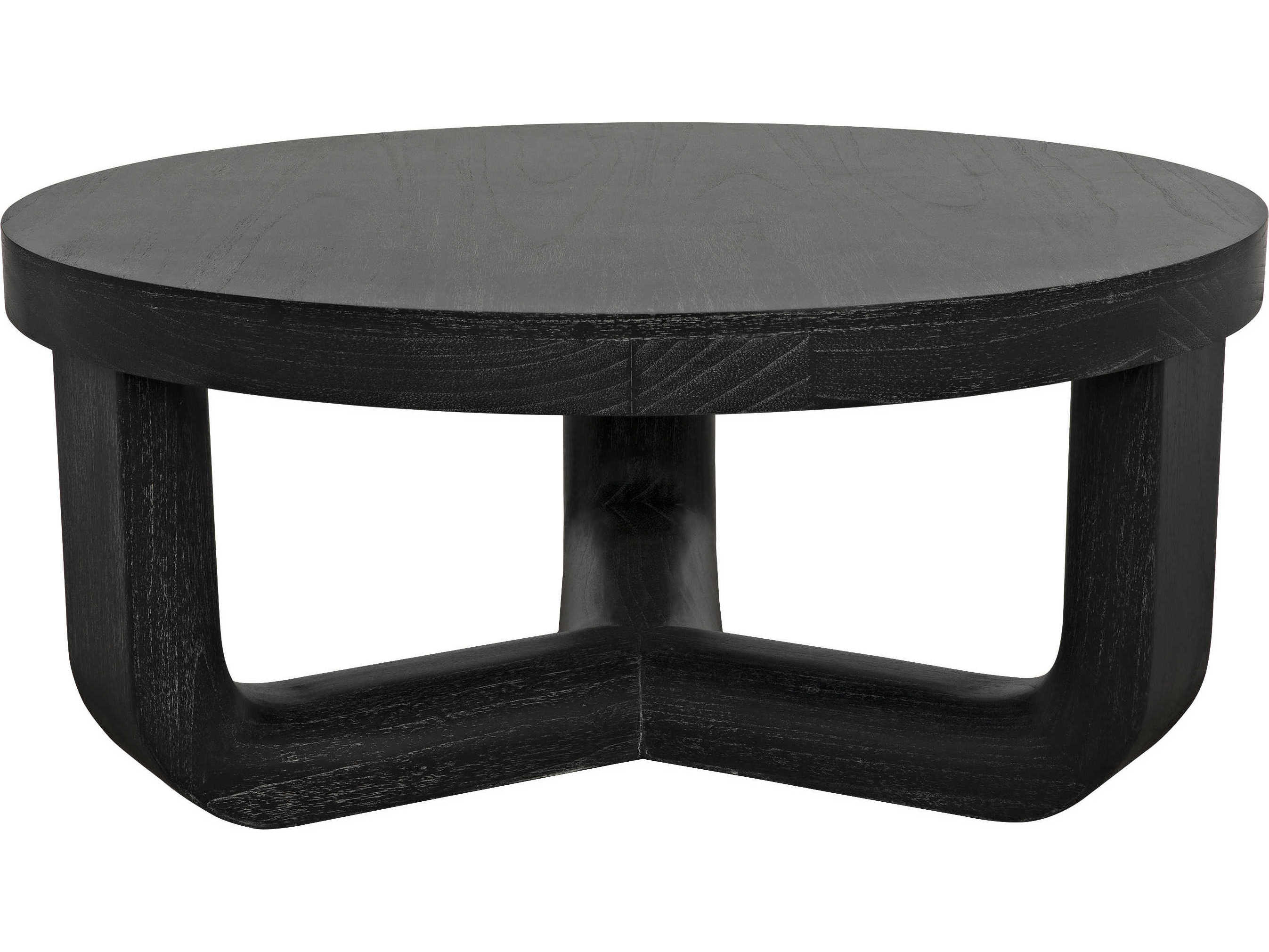 Noir Round Wood Coffee Table