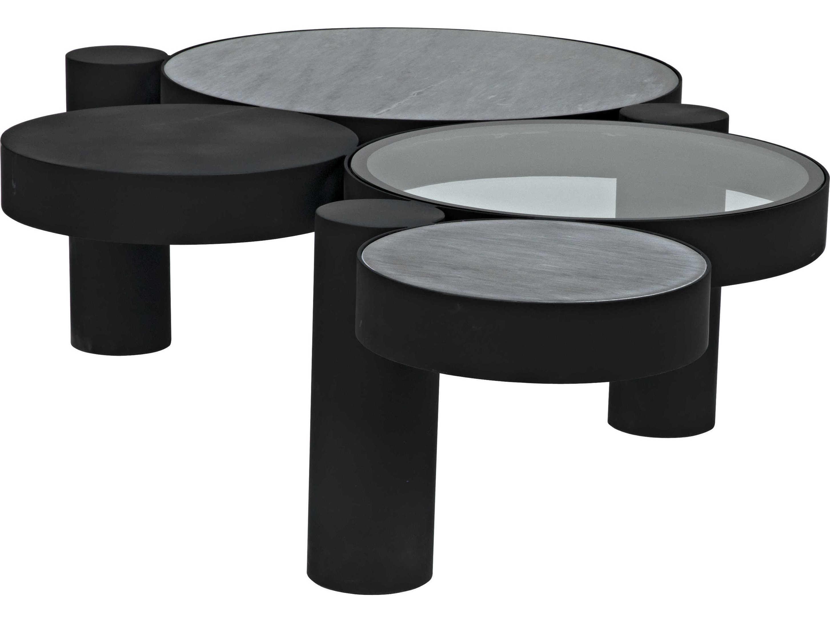 Noir Marble Matte Black Coffee Table