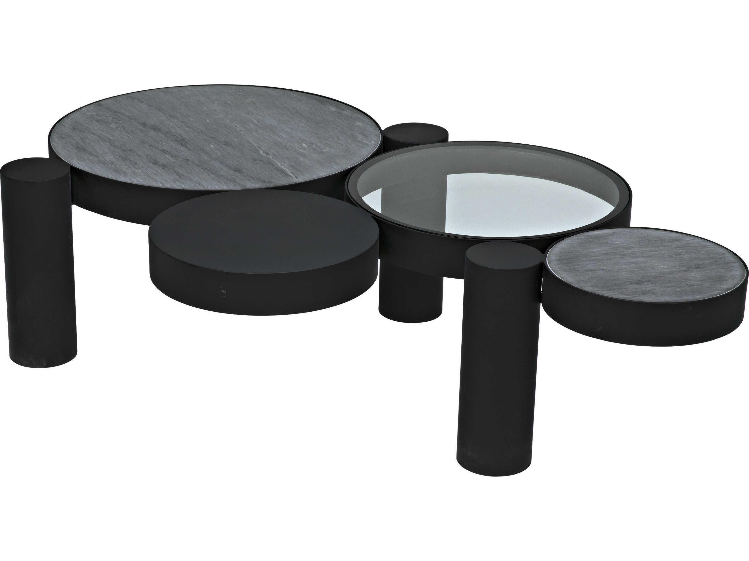 Noir Marble Matte Black Coffee Table