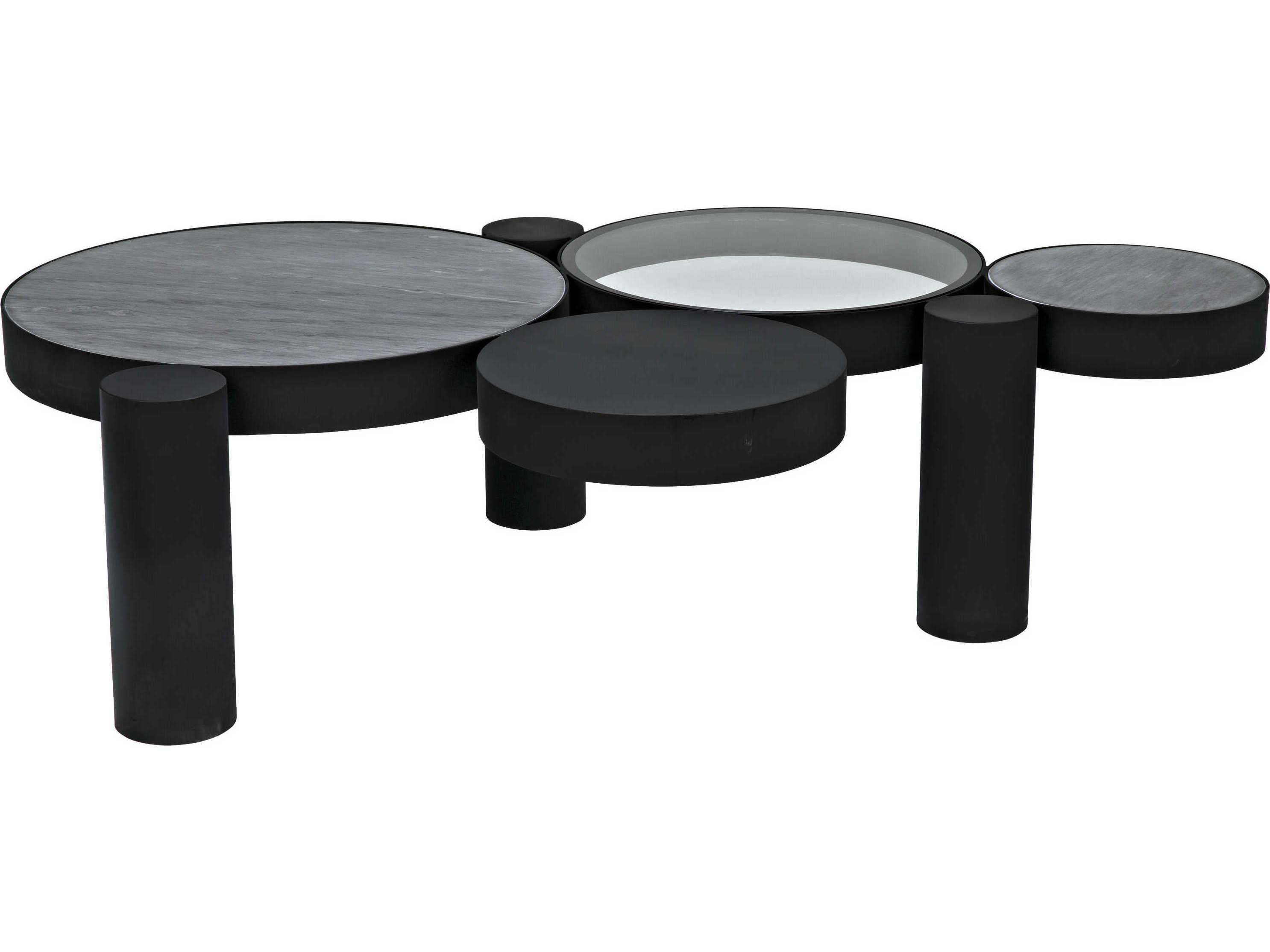 Noir Marble Matte Black Coffee Table