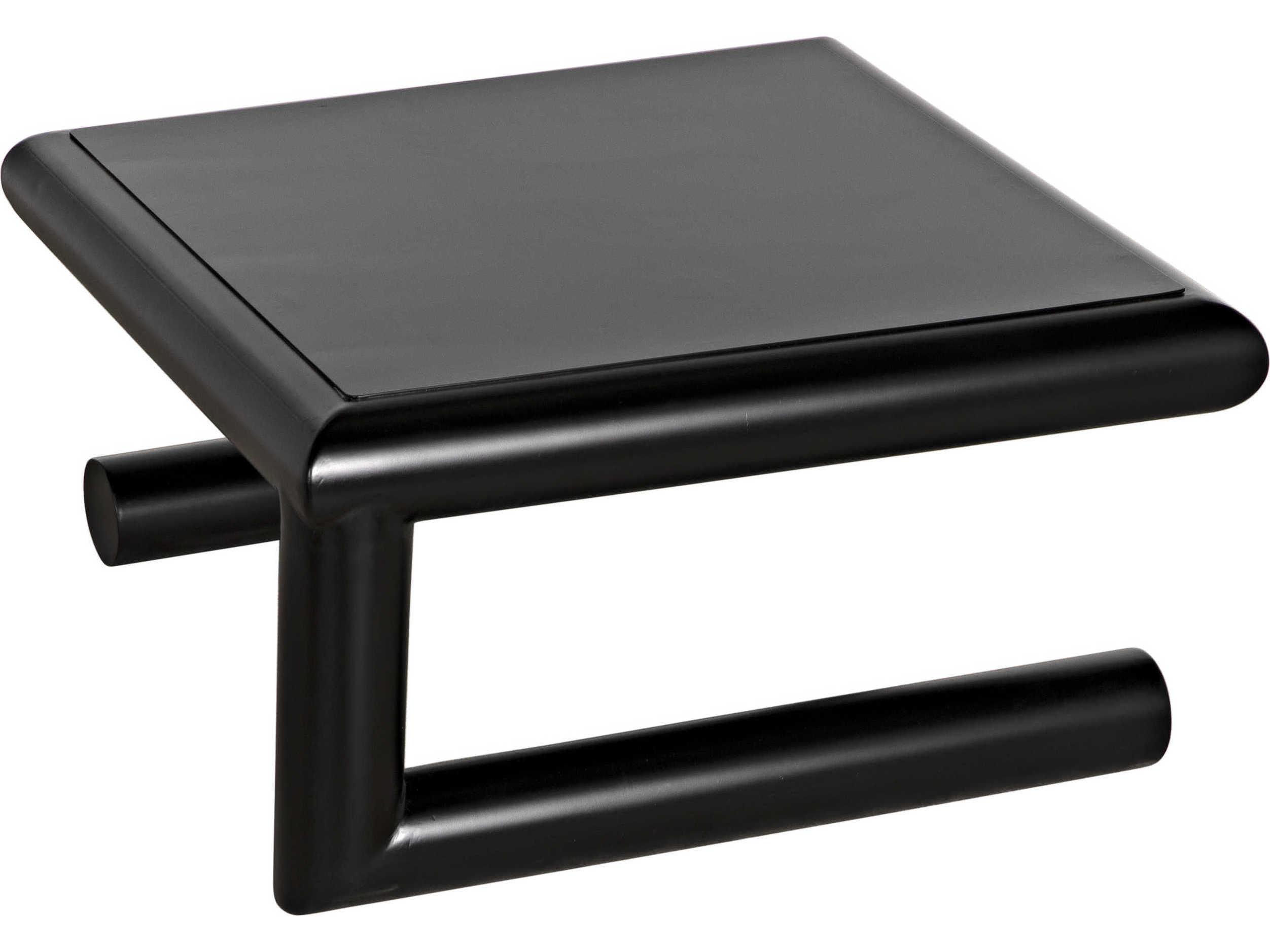 Noir Square Metal Matte Black Coffee Table