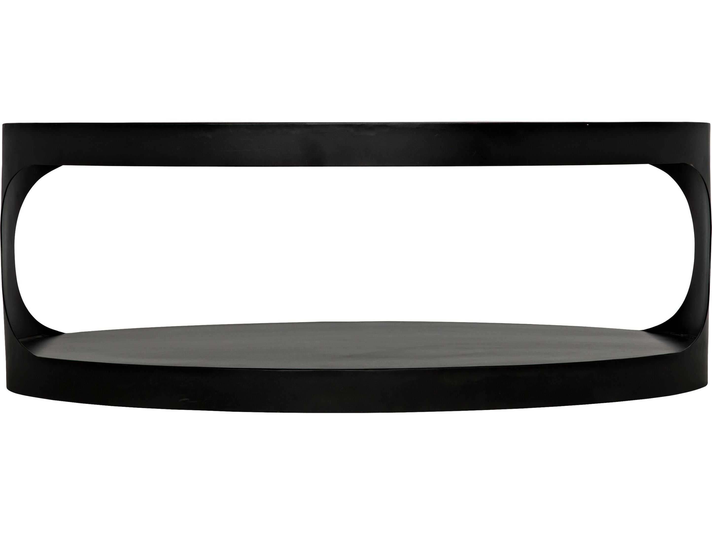 Noir Oval Black Metal Coffee Table