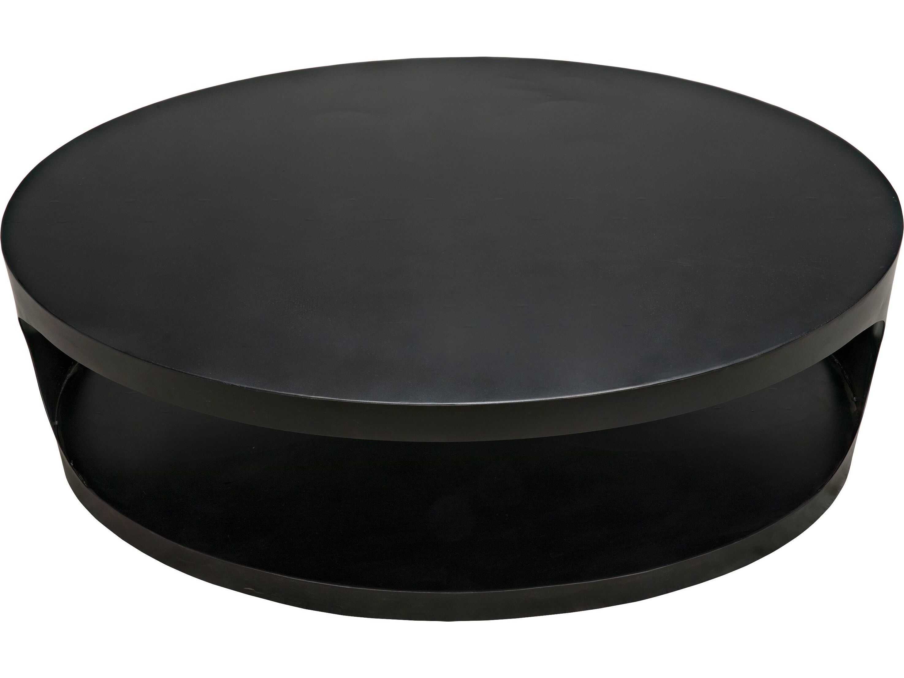 Noir Oval Black Metal Coffee Table