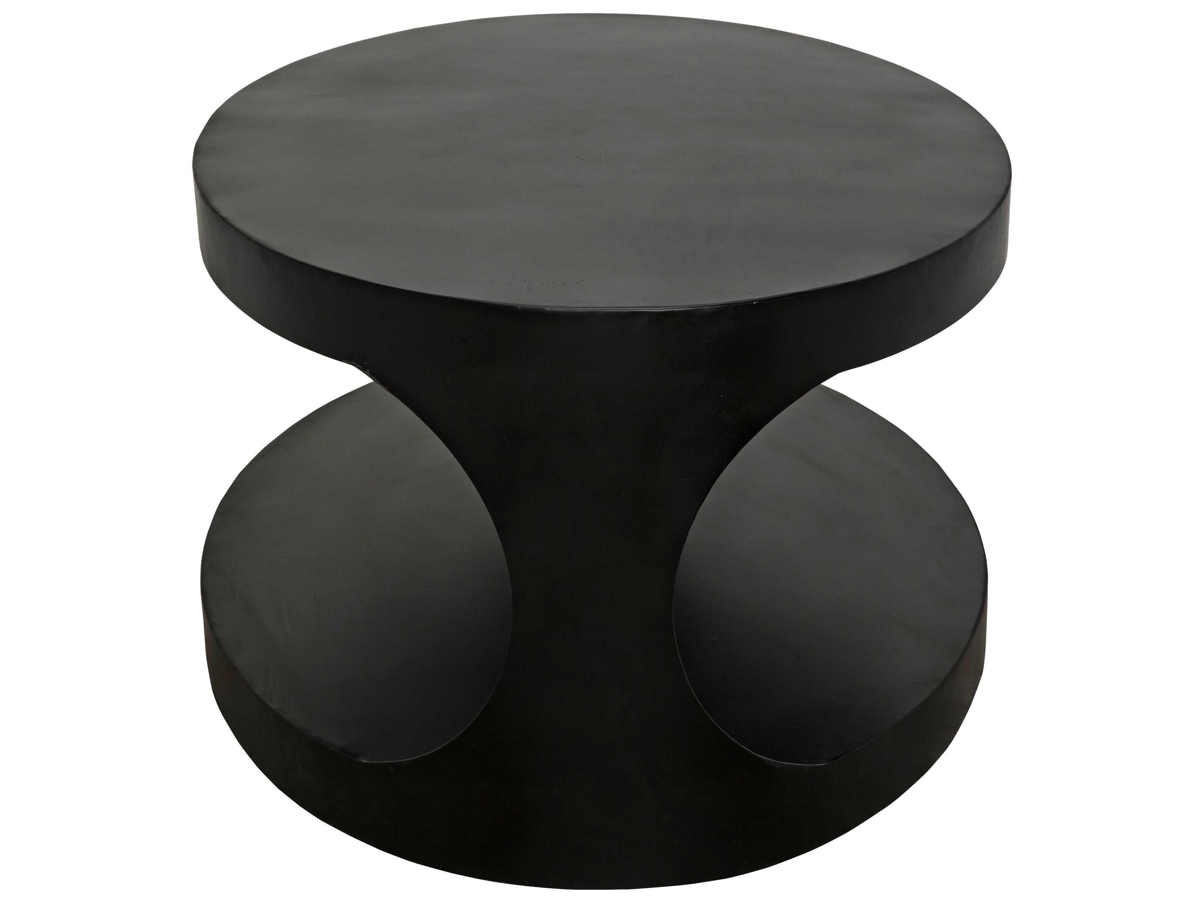 Noir Oval Black Metal Coffee Table