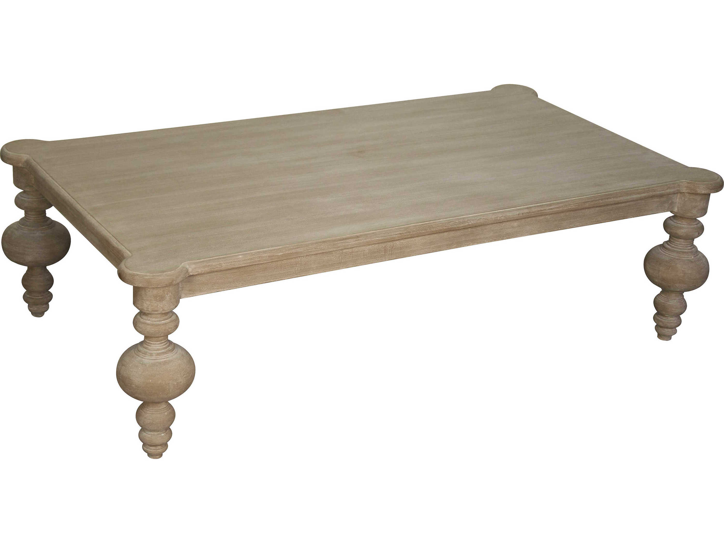 Noir Living Room Accents Rectangular Wood Weathered Coffee Table