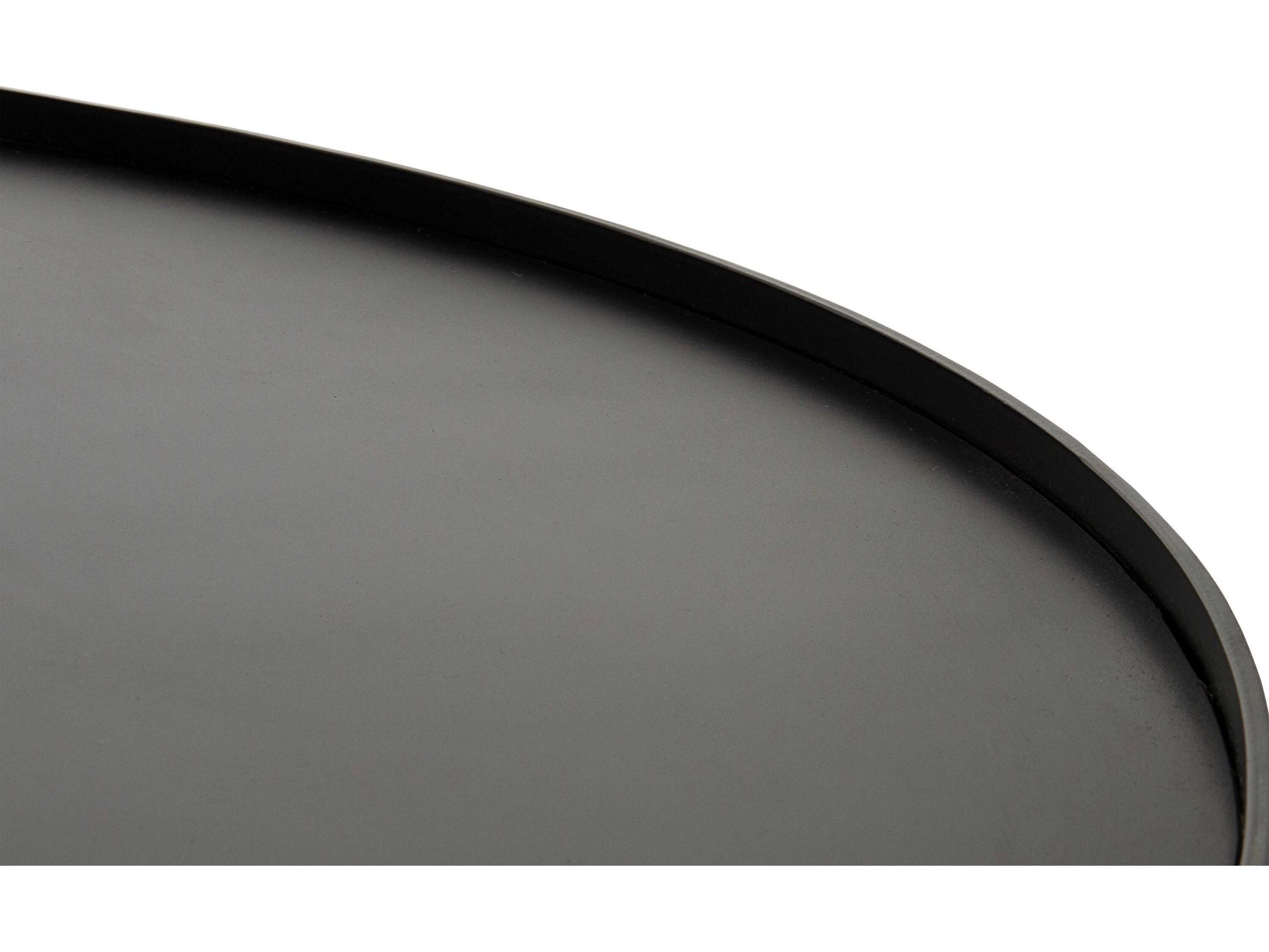 Noir Round Black Metal Coffee Table