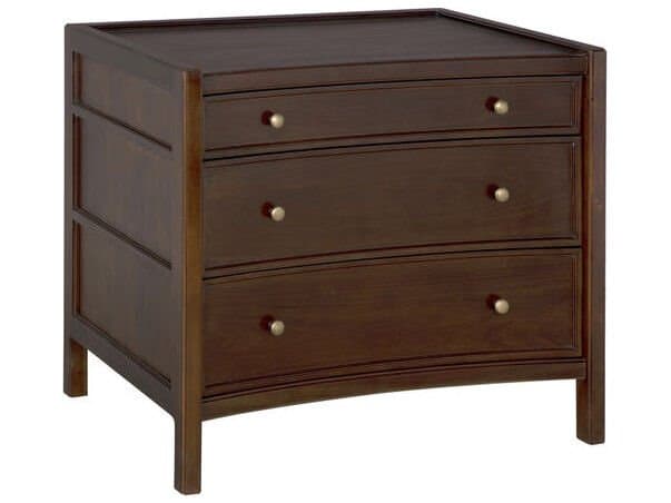 Noir Rectangular Wood Hand Rubbed Brown End Table