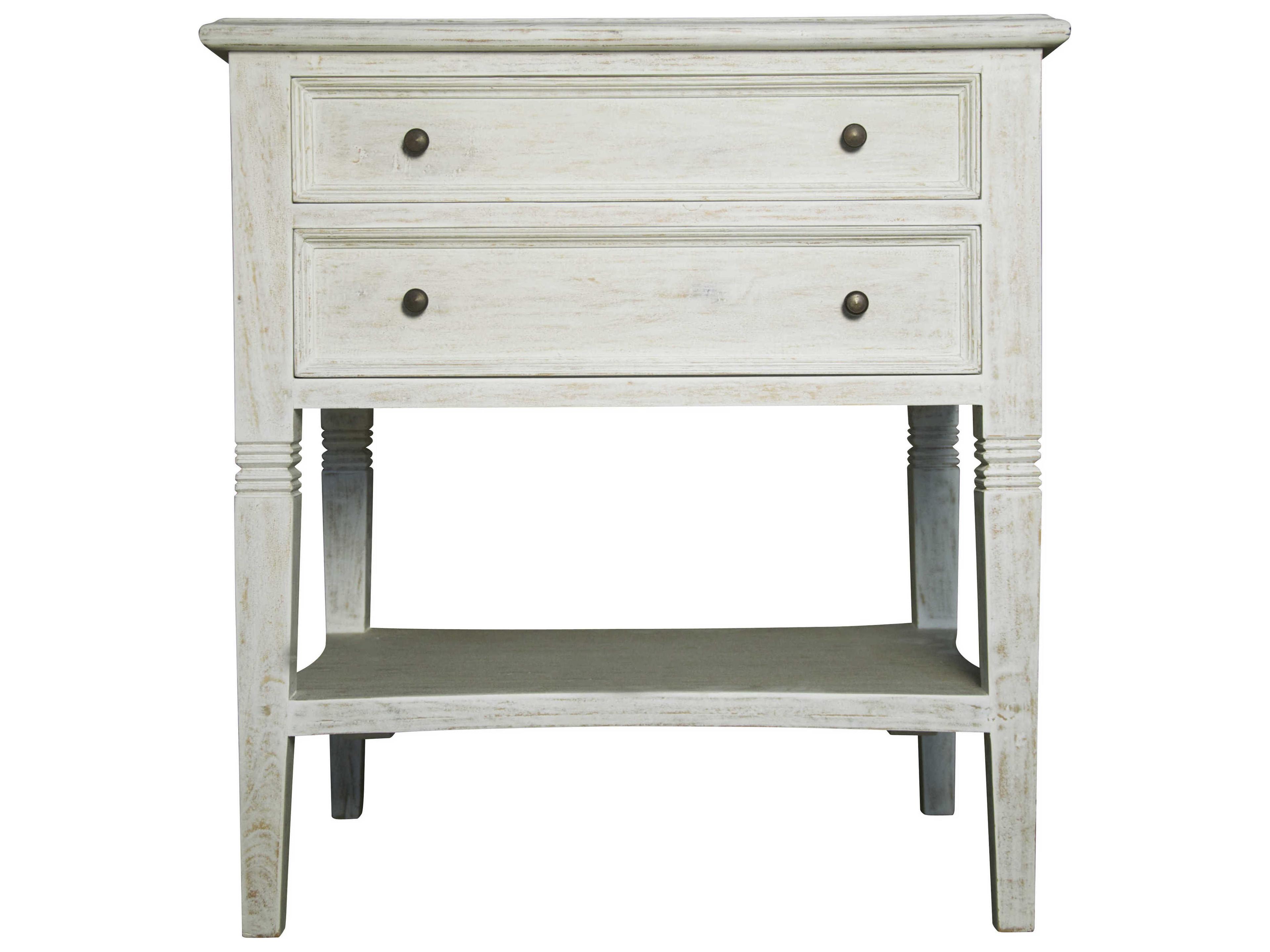 Noir Oxford 2-Drawers Mahogany Wood Nightstand