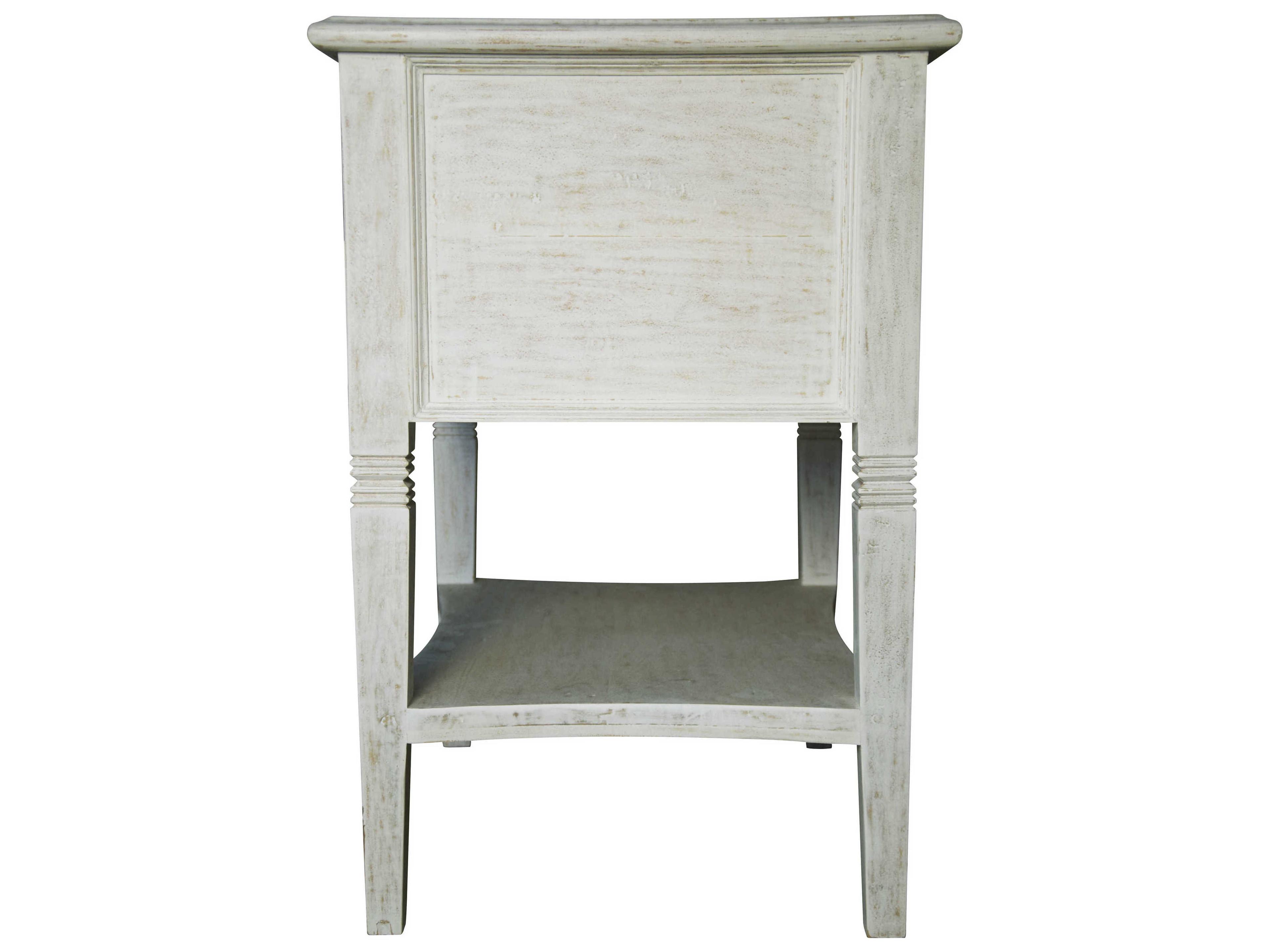 Noir Oxford 2-Drawers Mahogany Wood Nightstand