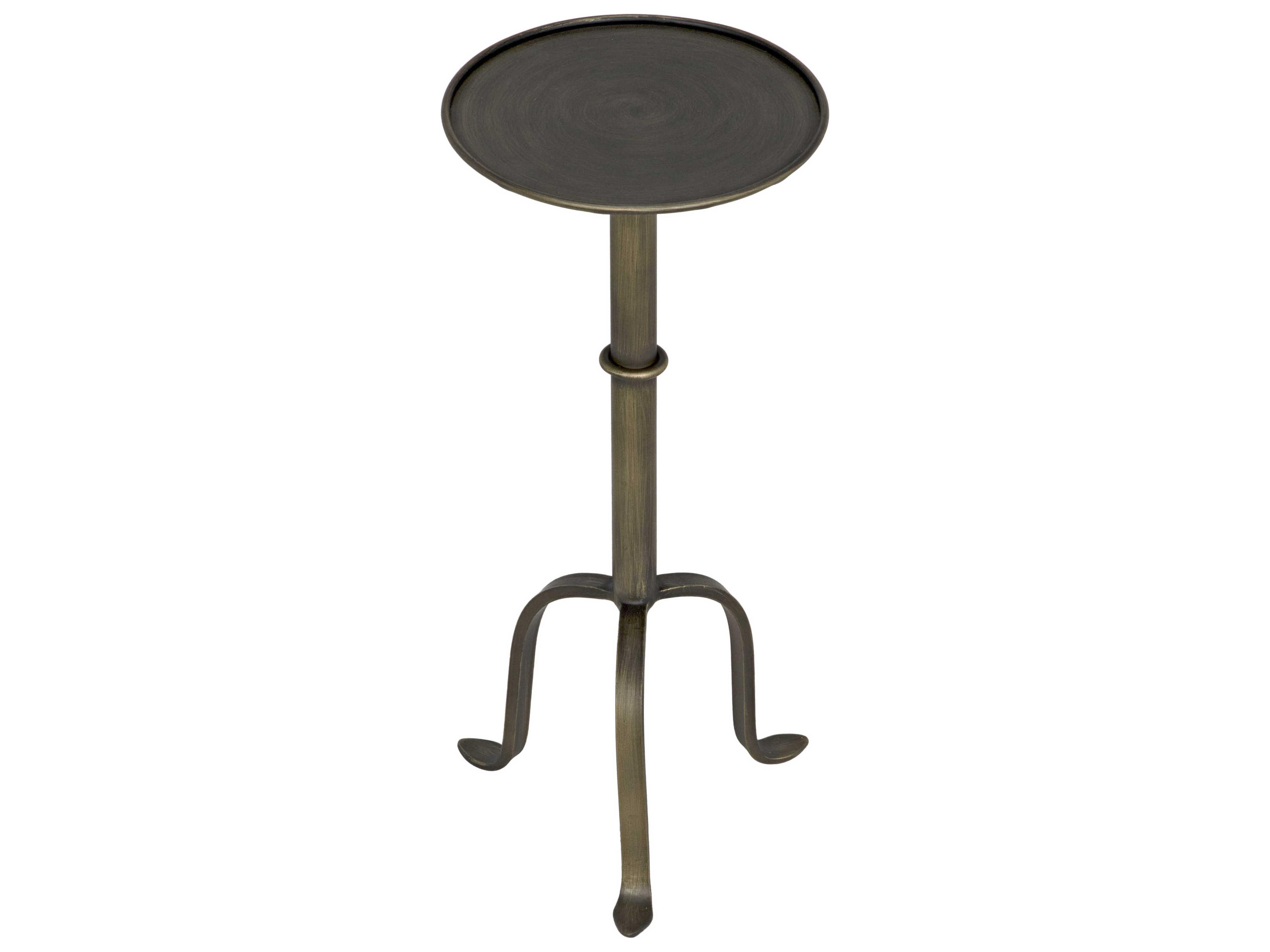 Noir Round Metal End Table