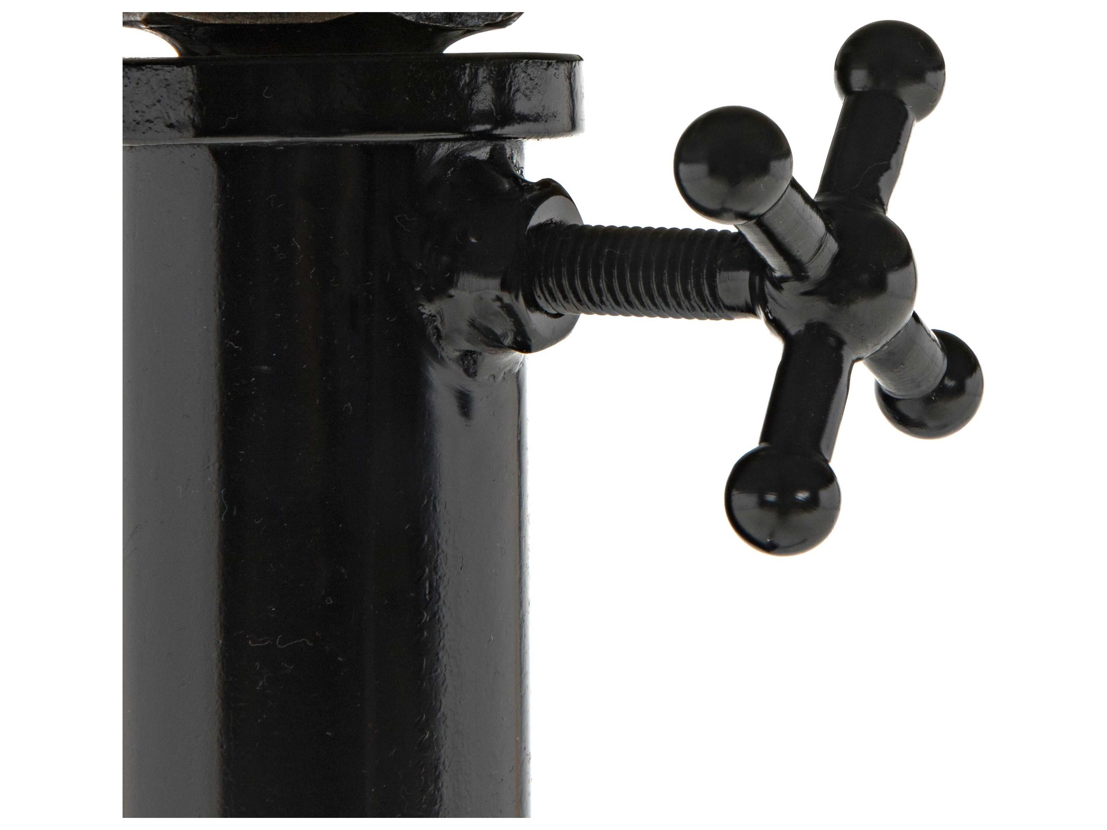 Noir Round Black Metal End Table