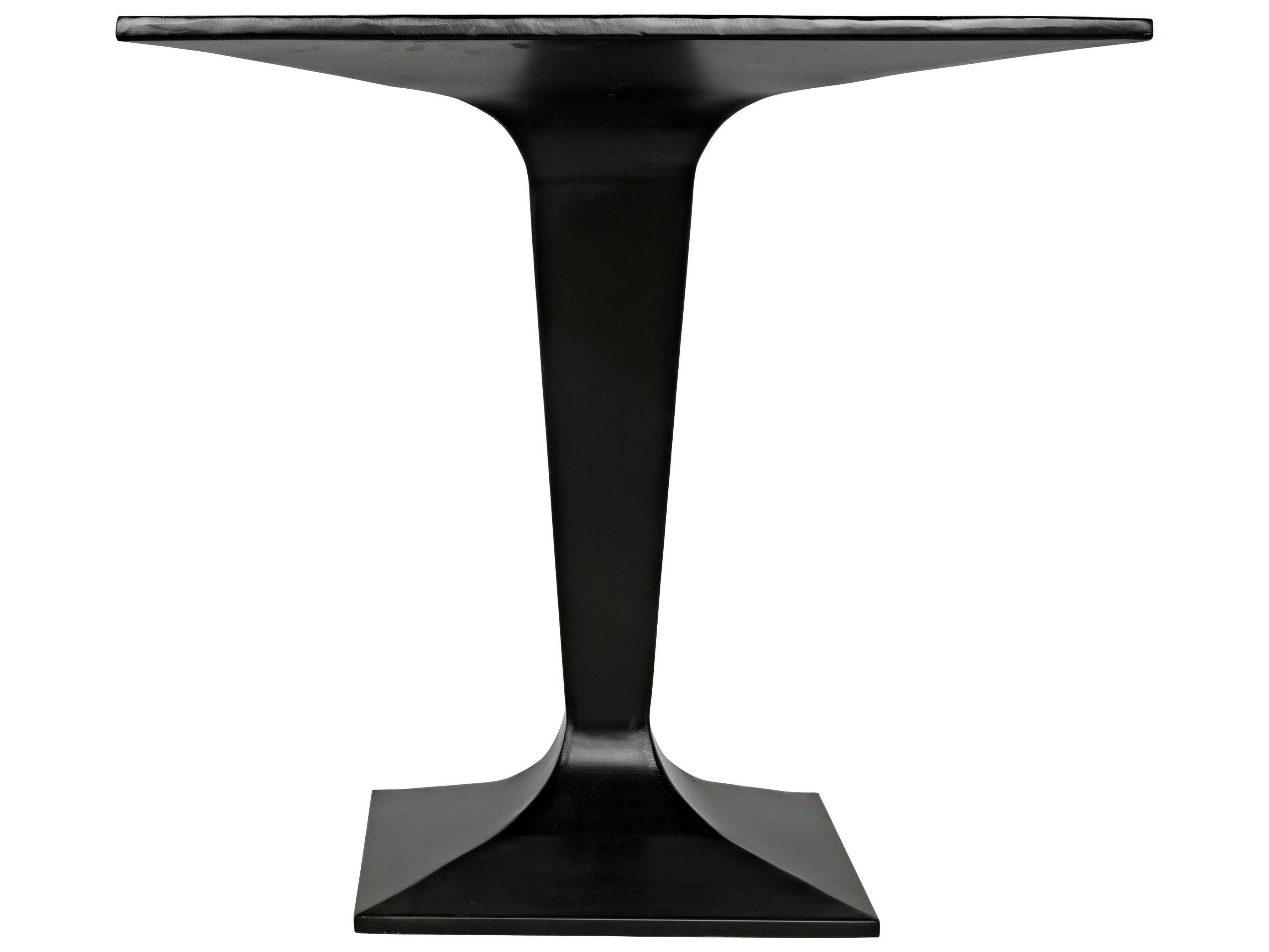 Noir Square Black Metal Dining Table