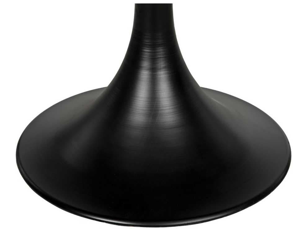 Noir Round Black Metal Dining Table