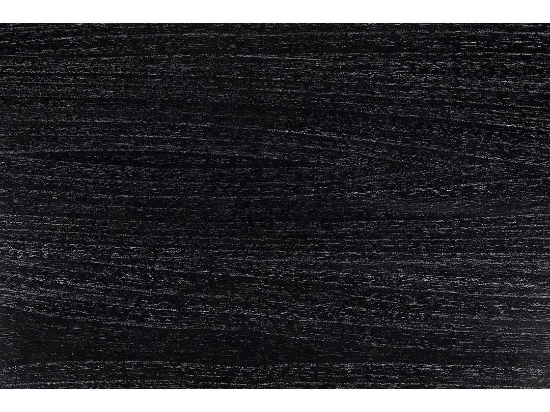 Noir Round Wood Hand Rubbed Black Dining Table