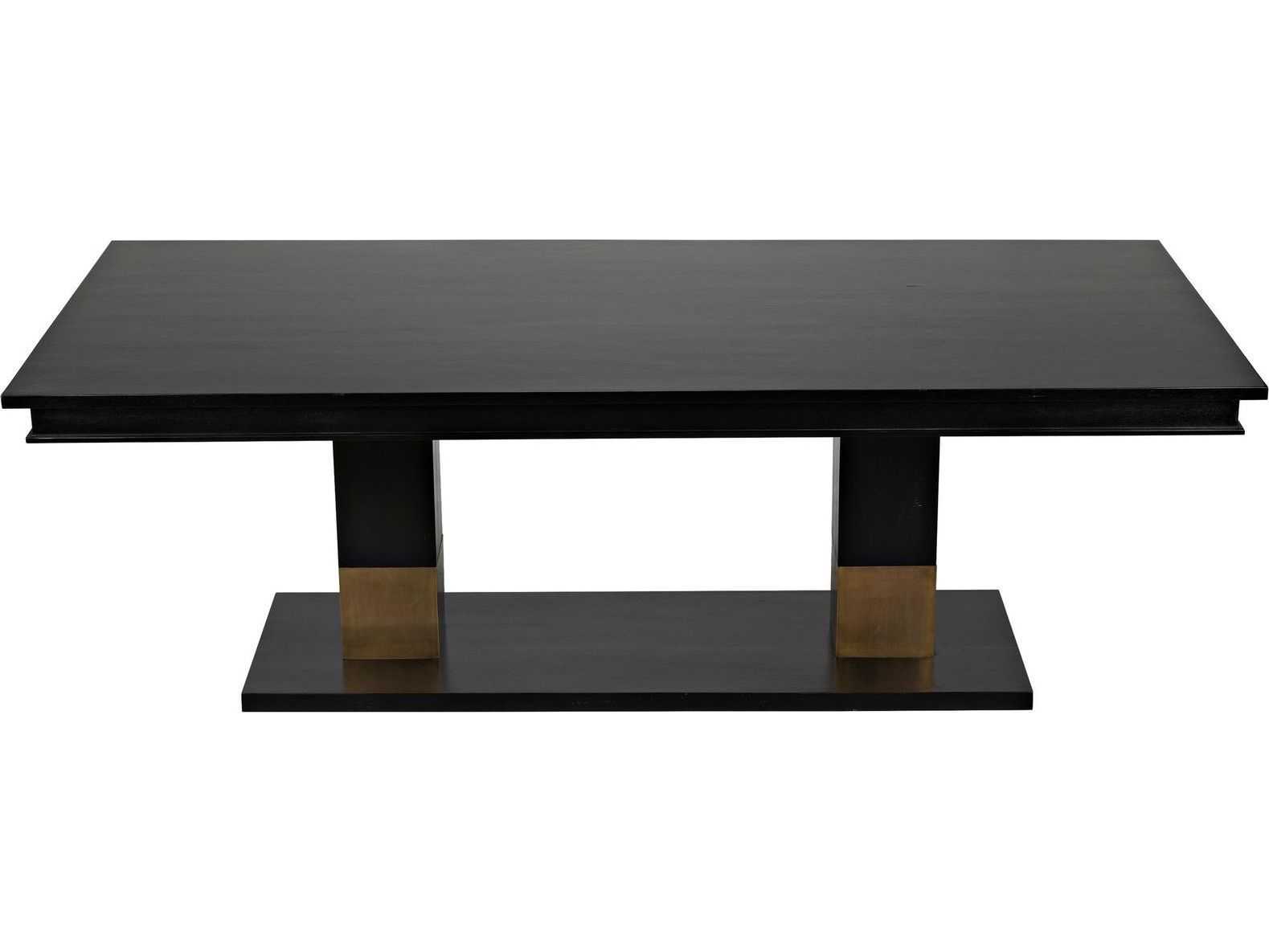 Noir Rectangular Wood Hand Rubbed Black Dining Table