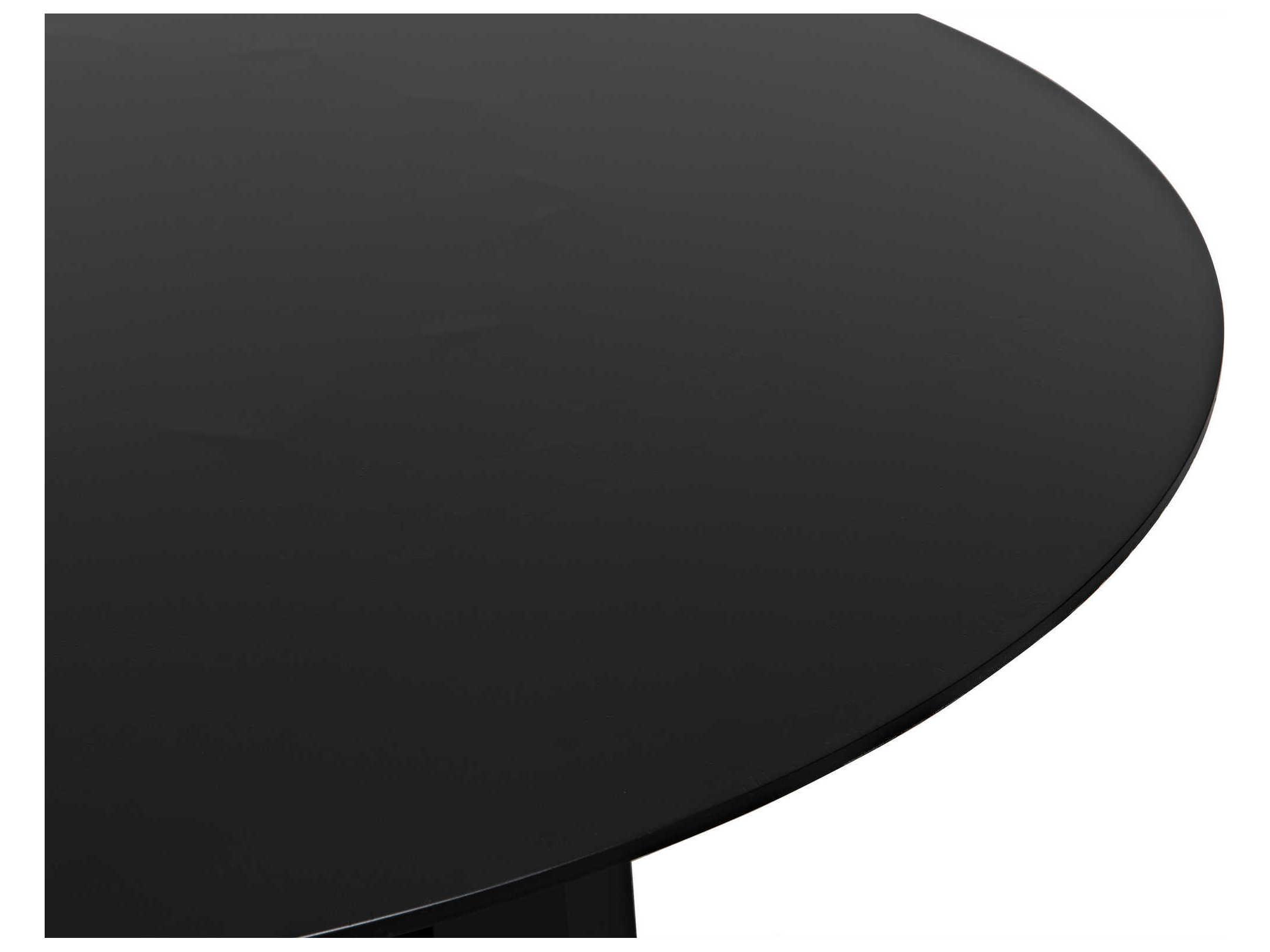 Noir Round Black Metal Dining Table
