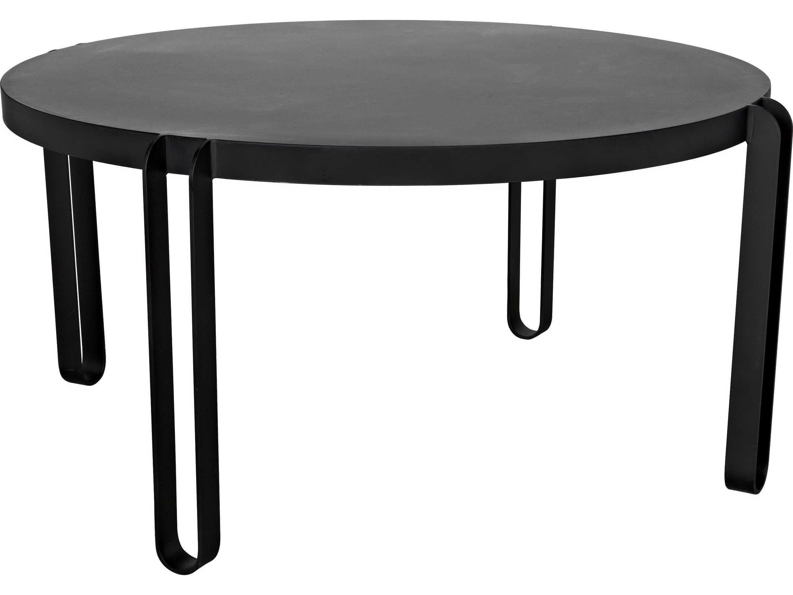 Noir Round Steel Dining Table