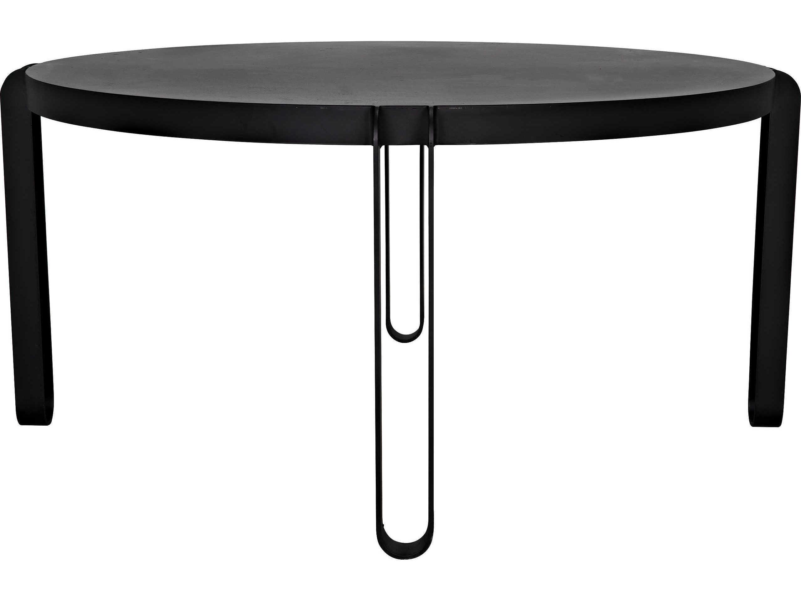 Noir Round Steel Dining Table