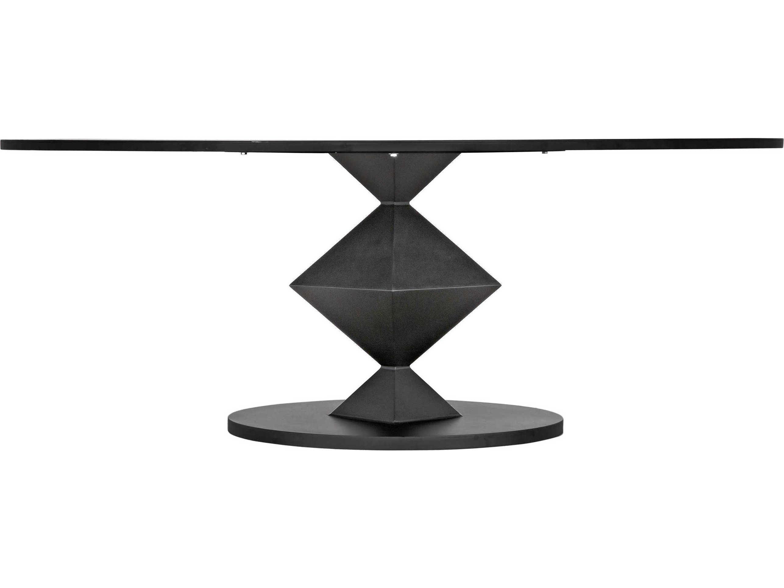 Noir Oval Steel Dining Table