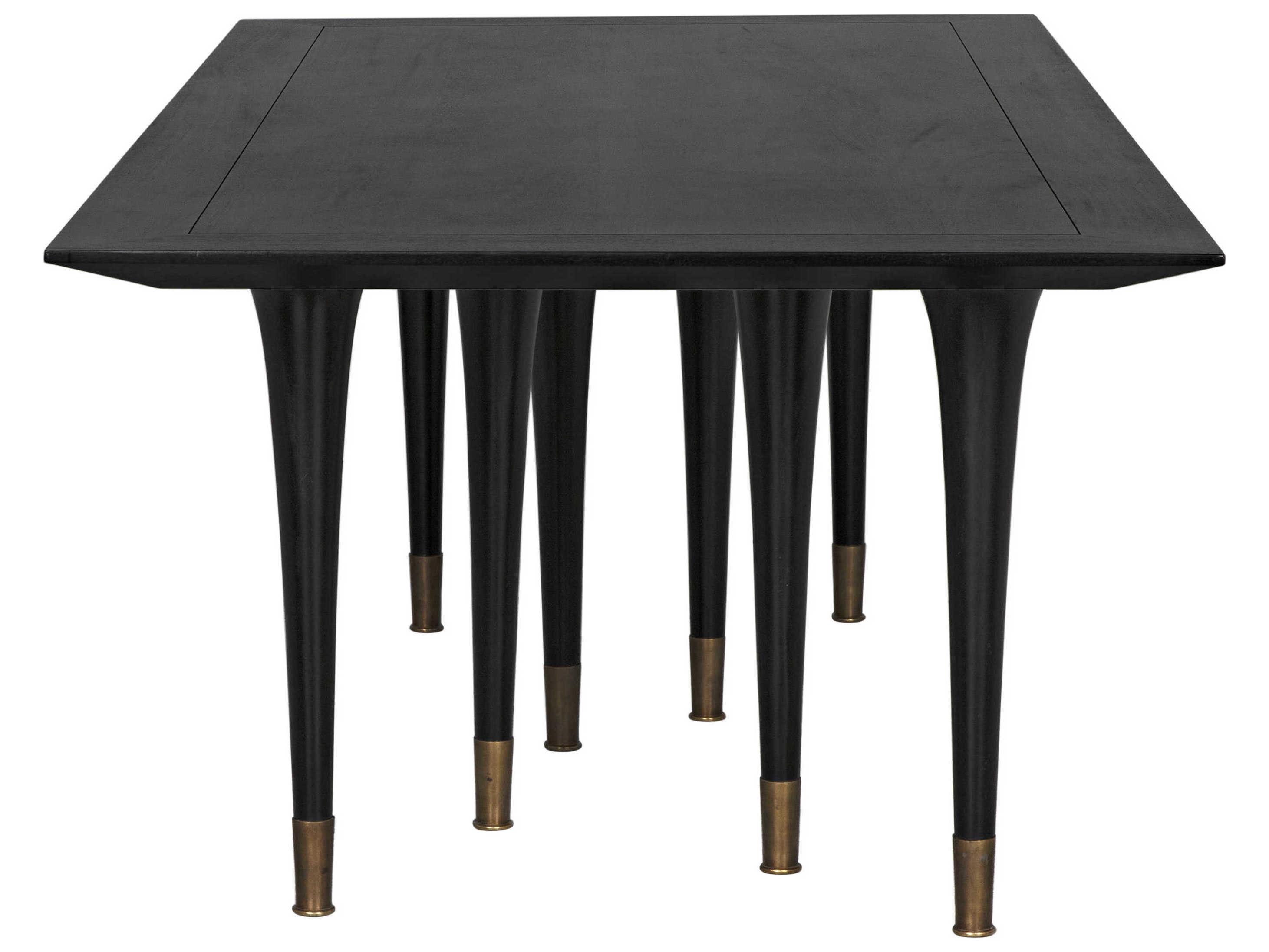 Noir Rectangular Wood Hand Rubbed Black Dining Table