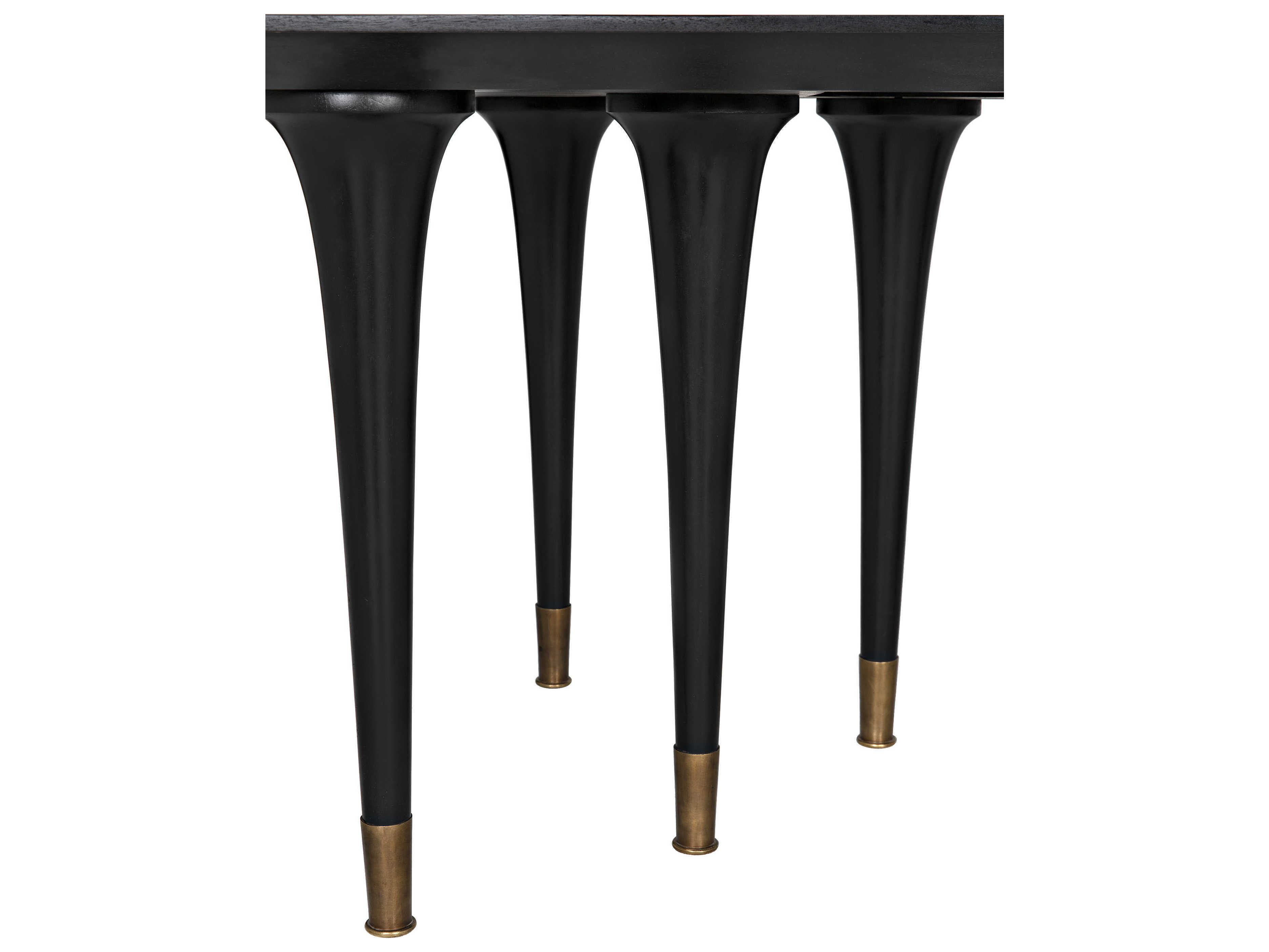 Noir Rectangular Wood Hand Rubbed Black Dining Table