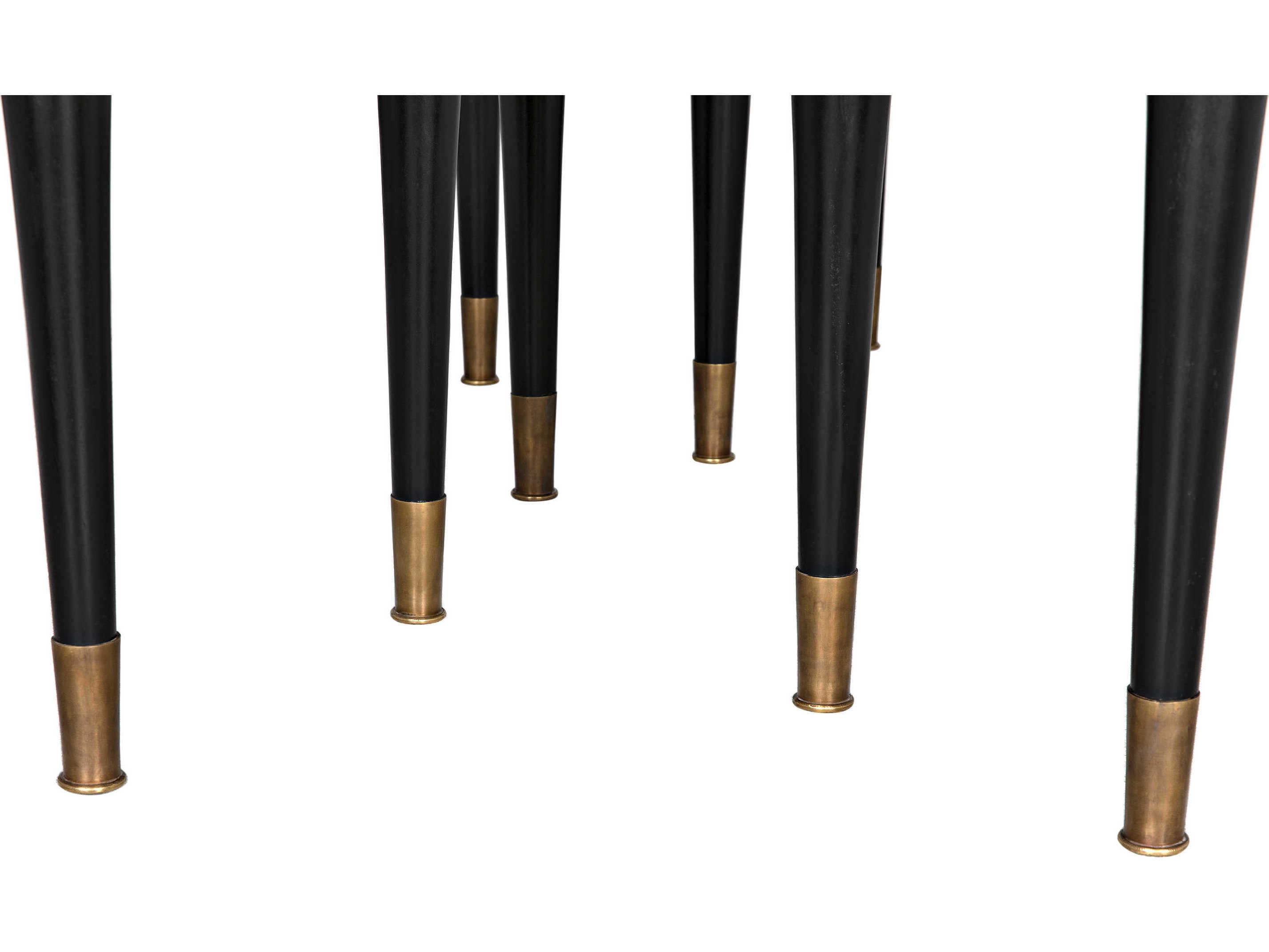 Noir Rectangular Wood Hand Rubbed Black Dining Table