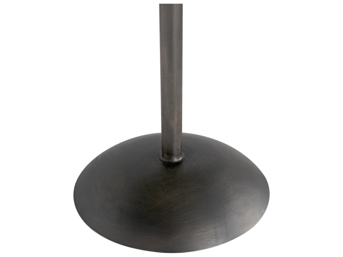 Noir Felix Round Steel Gun Metal End Table