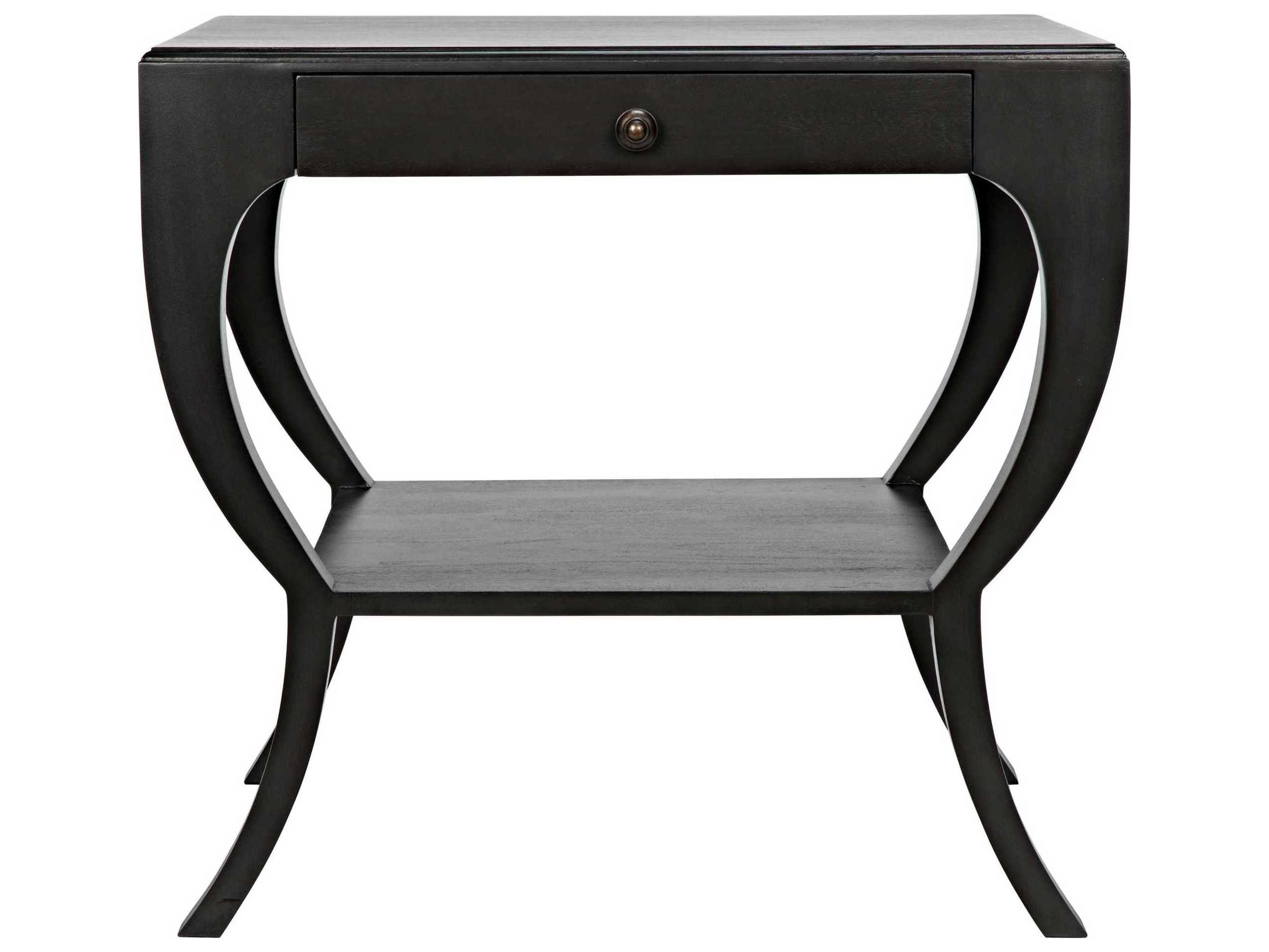 Noir Rectangular Wood Pale End Table