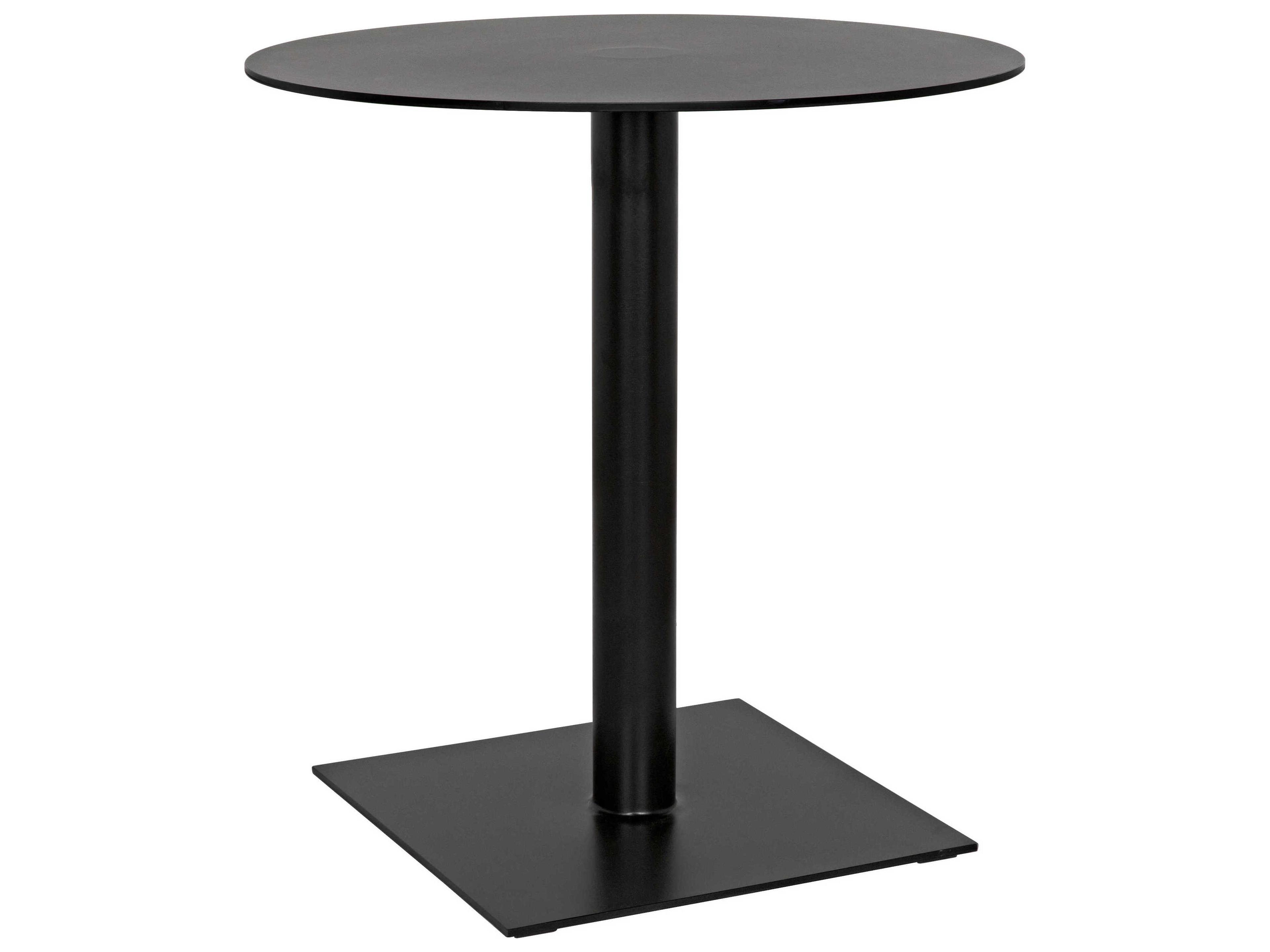Noir Round Metal End Table