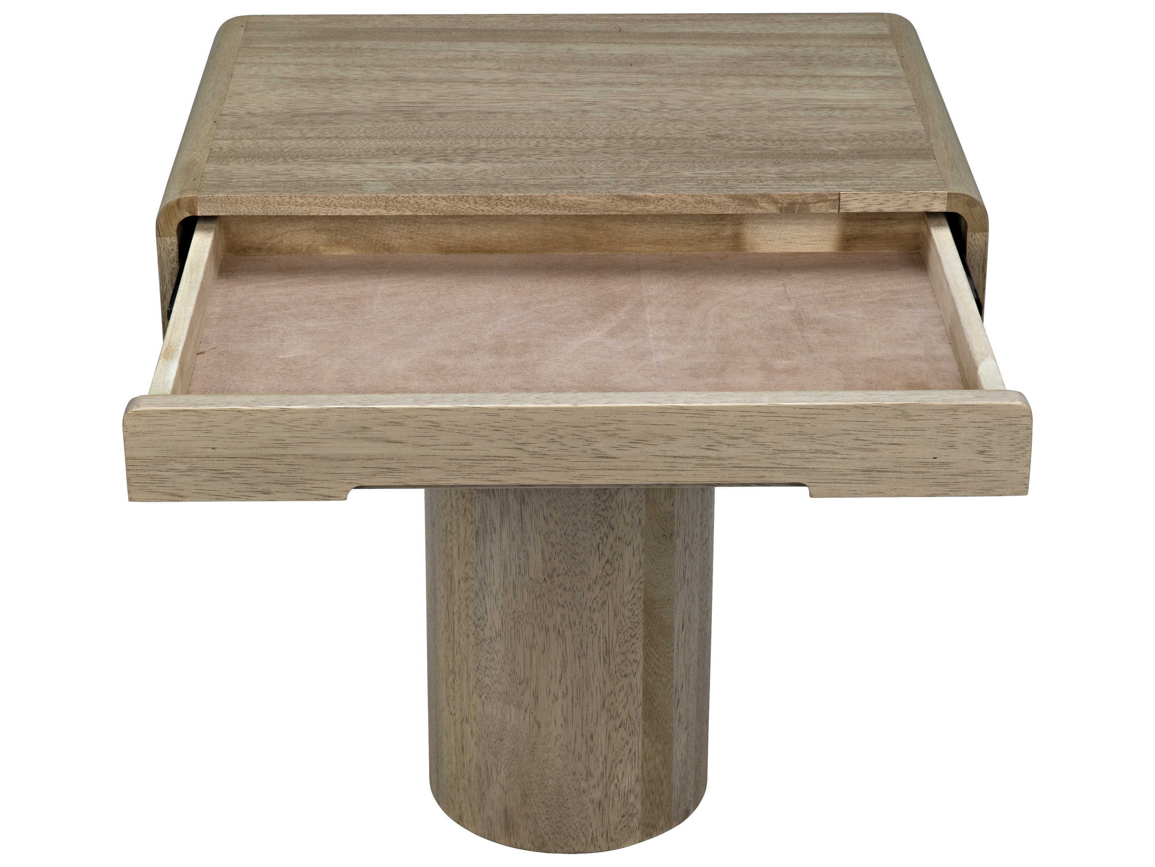 Noir Rectangular Wood Washed Walnut End Table