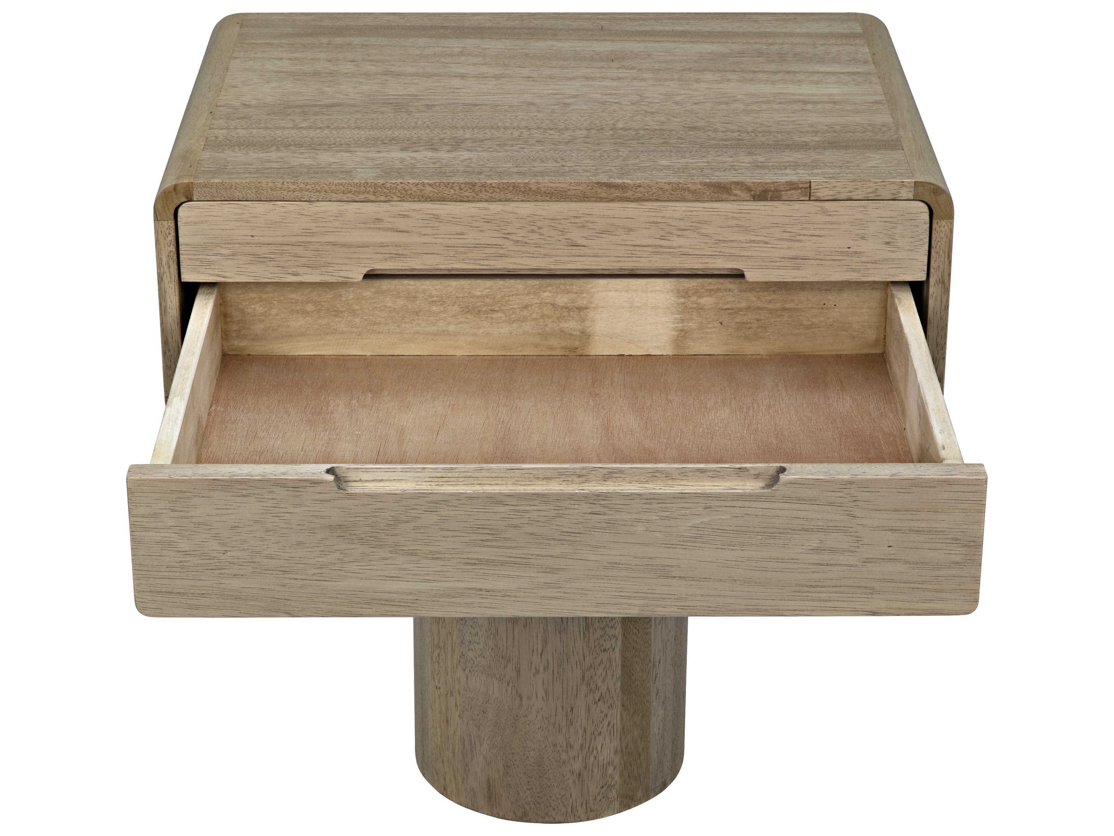 Noir Rectangular Wood Washed Walnut End Table