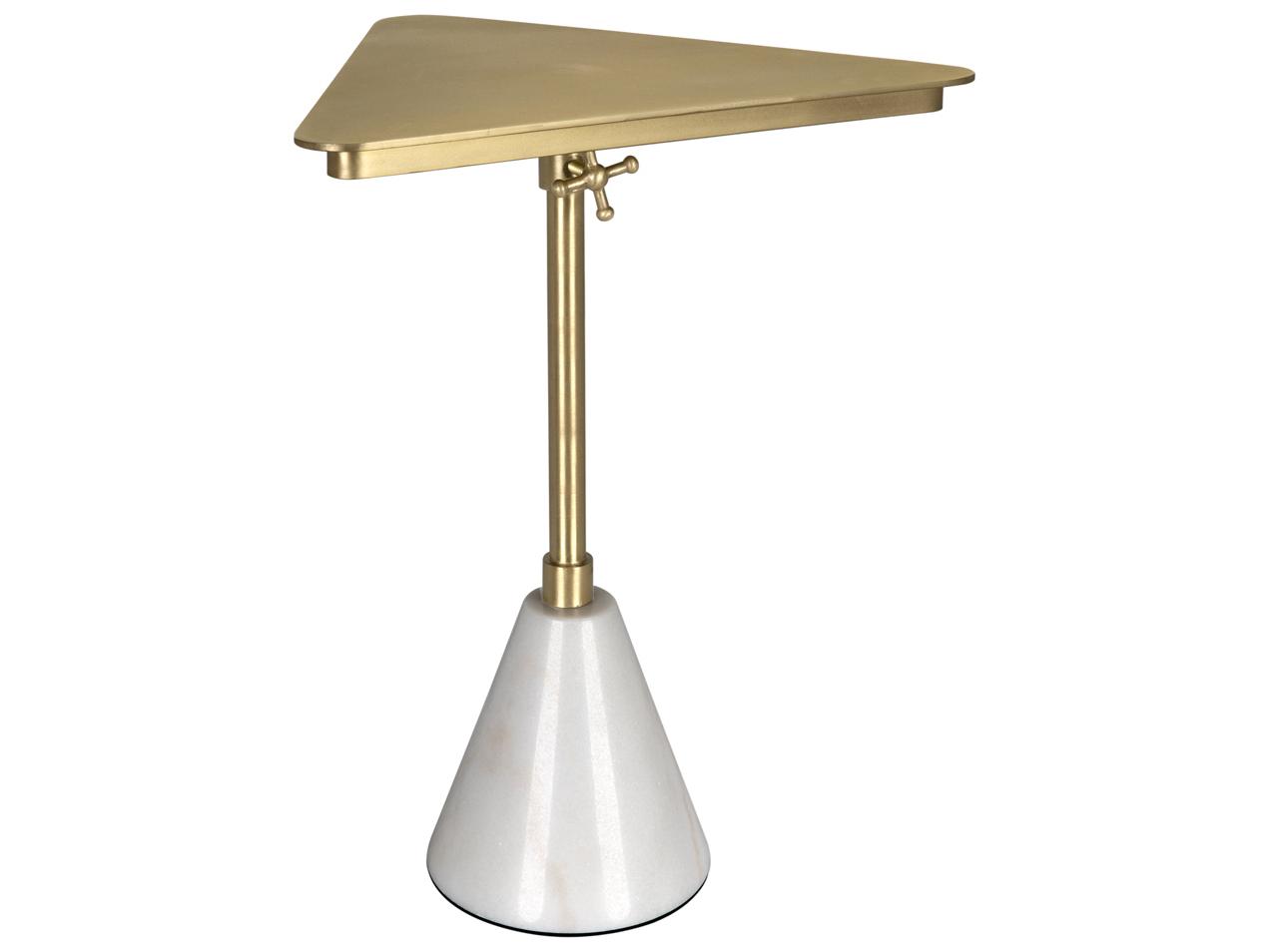 Noir Darwin Metal Antique Brass End Table