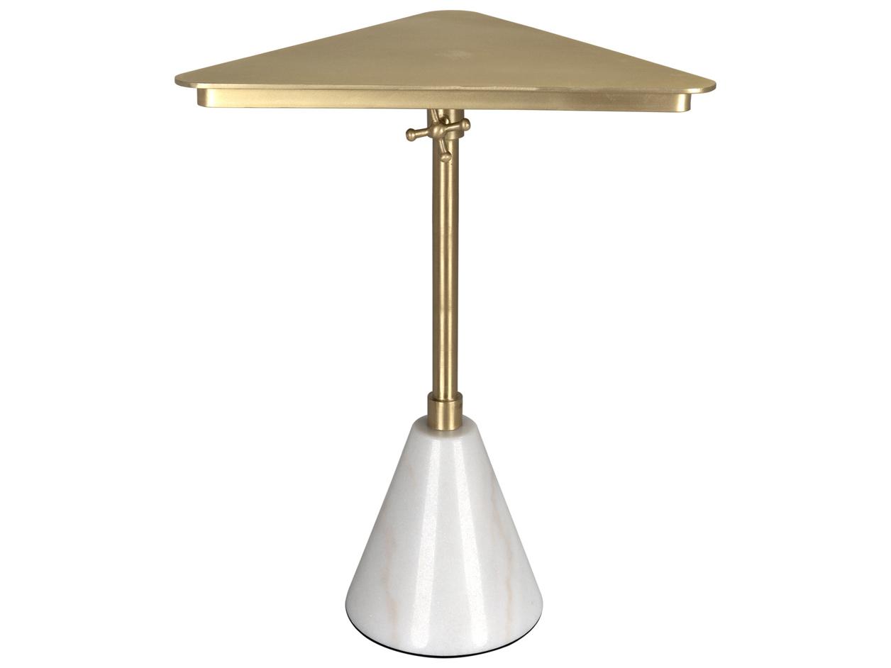 Noir Darwin Metal Antique Brass End Table