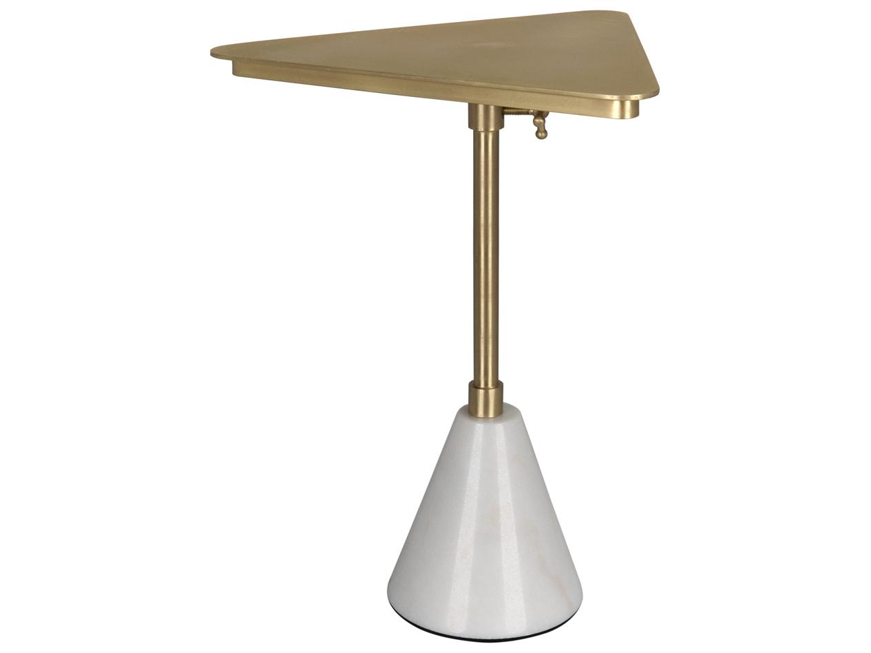 Noir Darwin Metal Antique Brass End Table