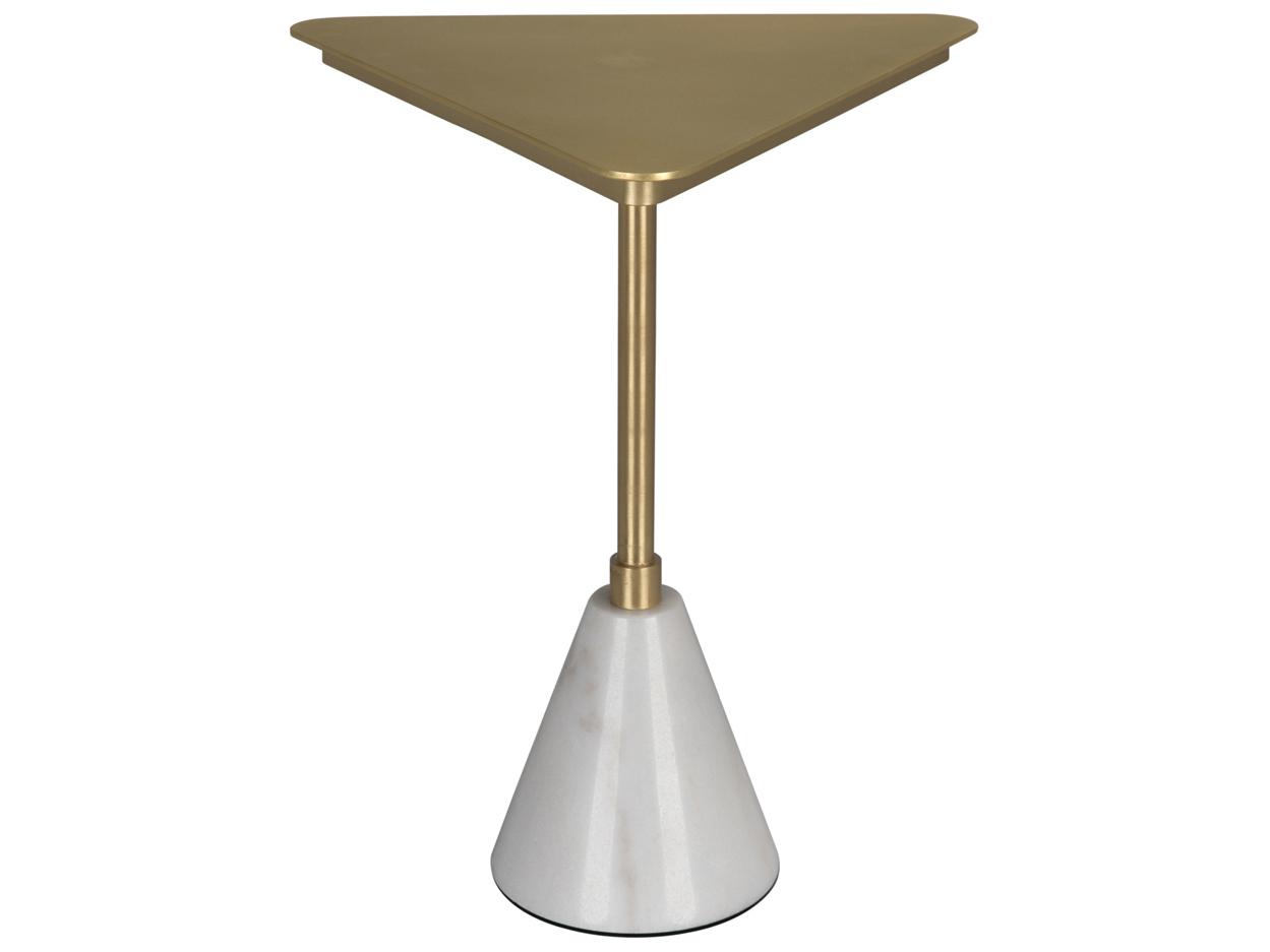 Noir Darwin Metal Antique Brass End Table