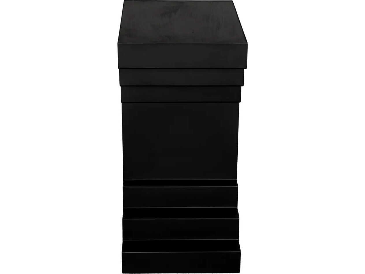 Noir Melbourne Rectangular Wood Black Walnut And Matte End Table