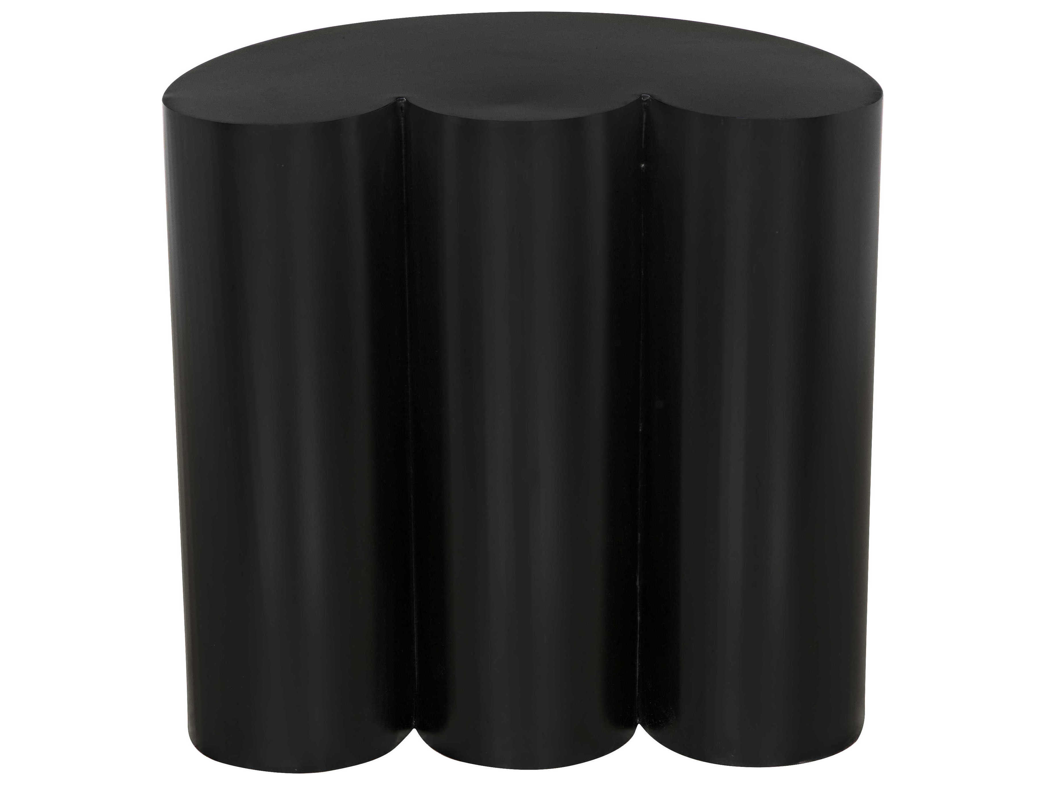 Noir Metal Matte Black End Table