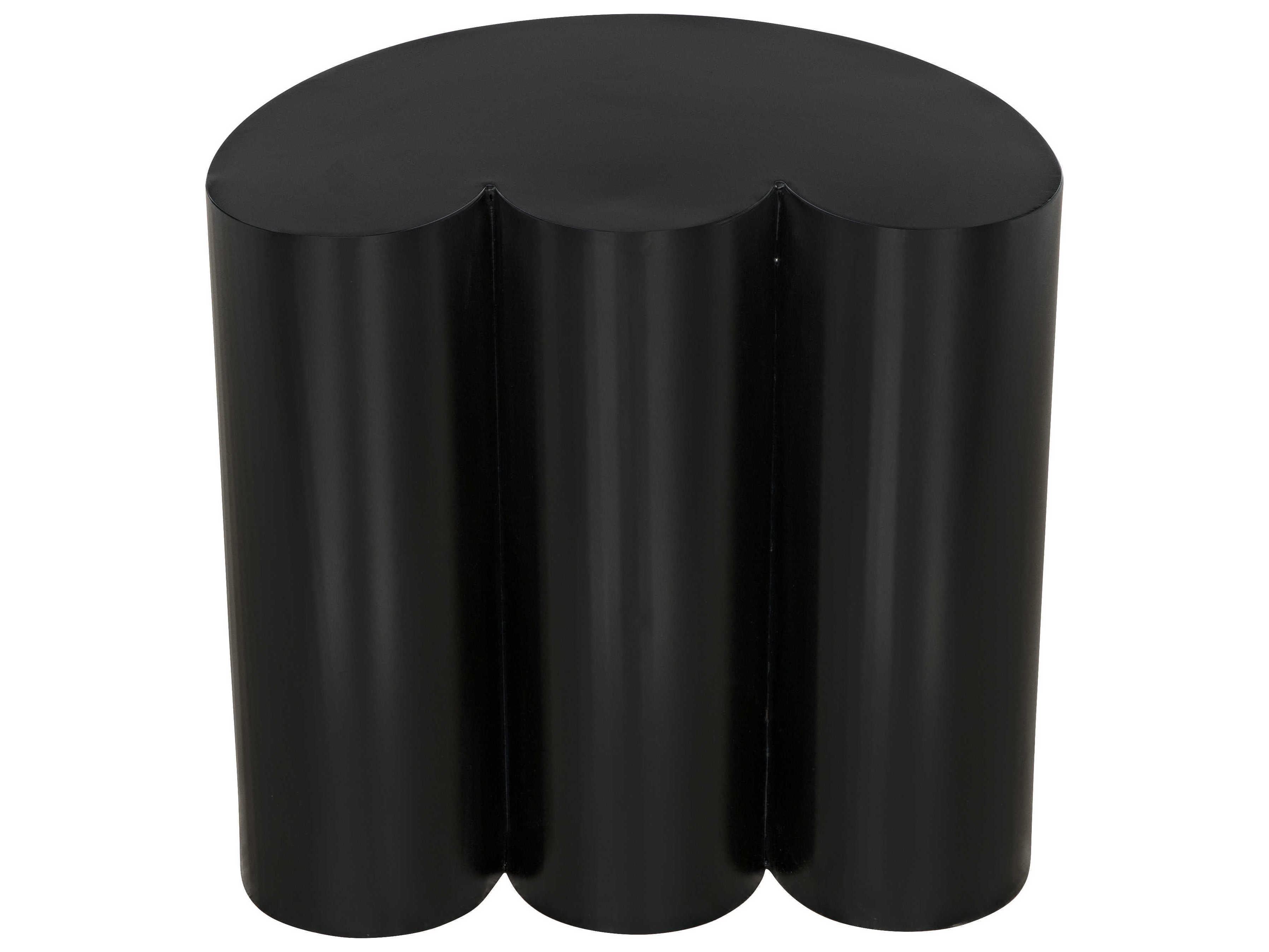 Noir Metal Matte Black End Table