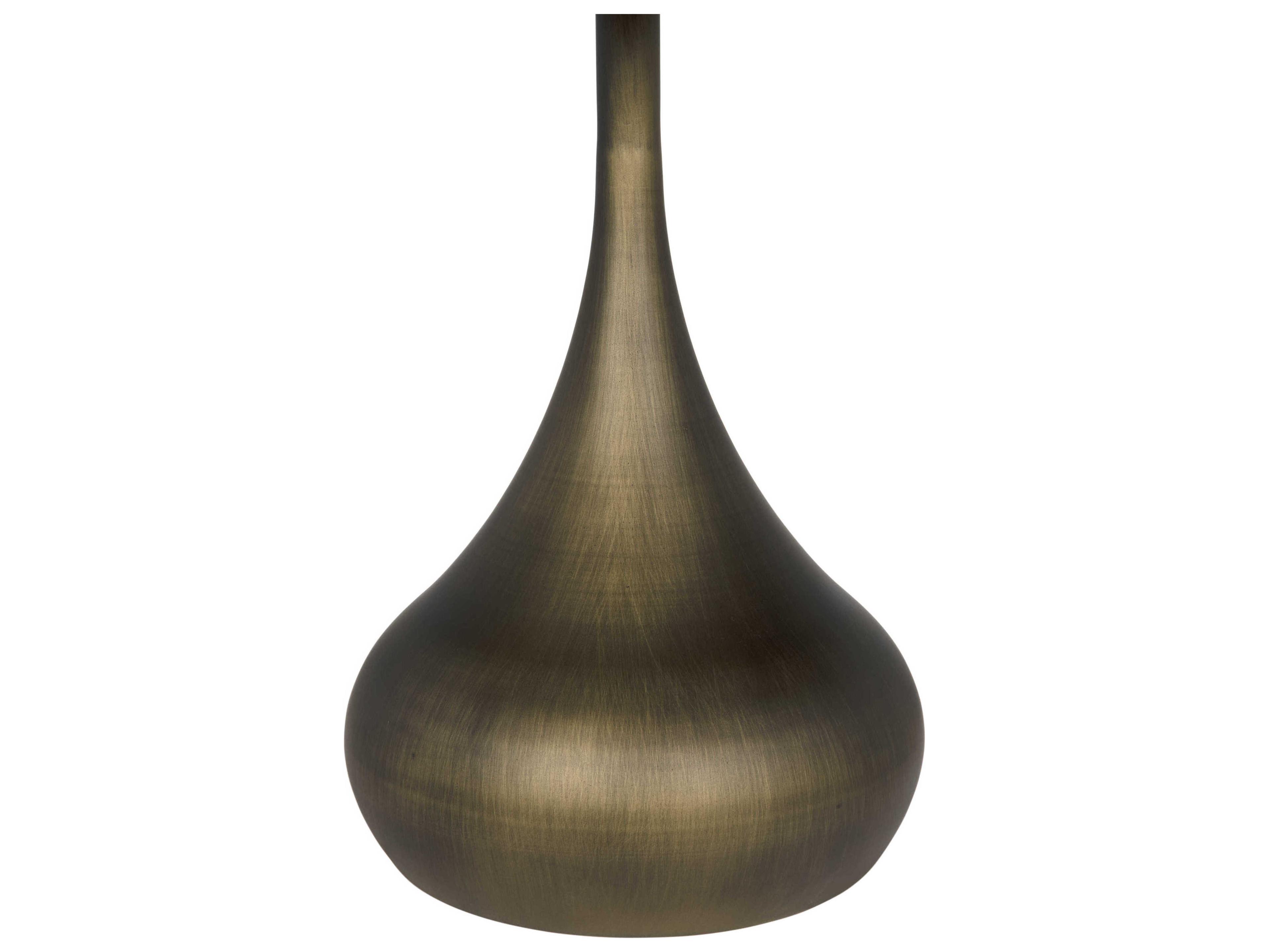 Noir Mateo Round Marble Aged Brass End Table